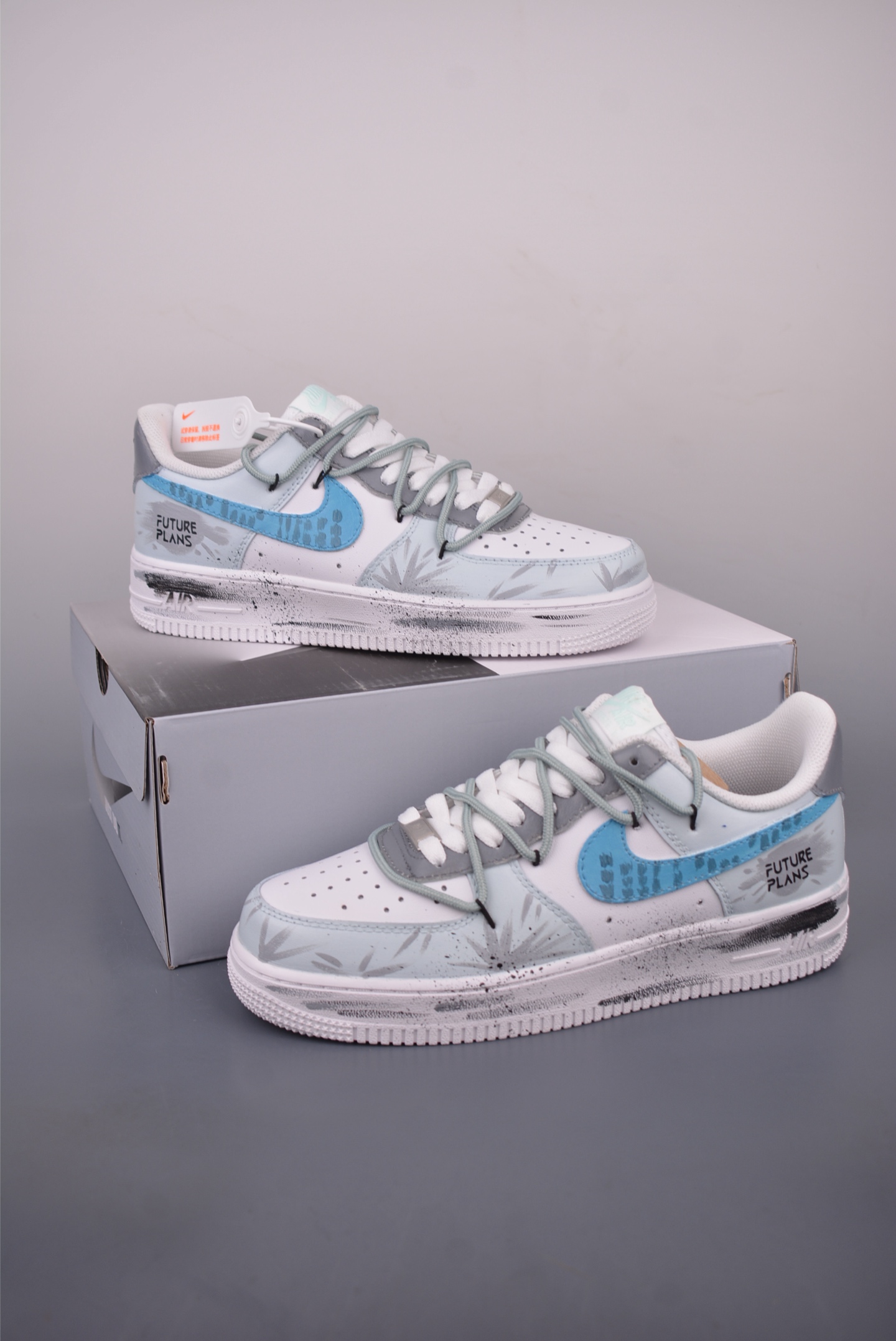 Nike Air Force 1 Low Hand-Painted Graffiti Grey Sneakers - Limited Edition 6 i1758583870685 2498 0 4