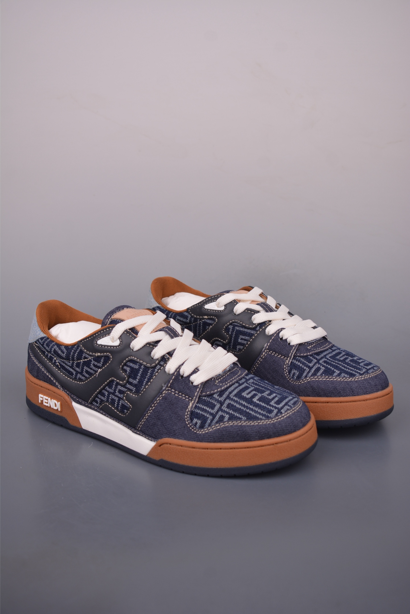 Fendi Match Round Toe Platform Sneakers - Stylish Couple Casual Shoes