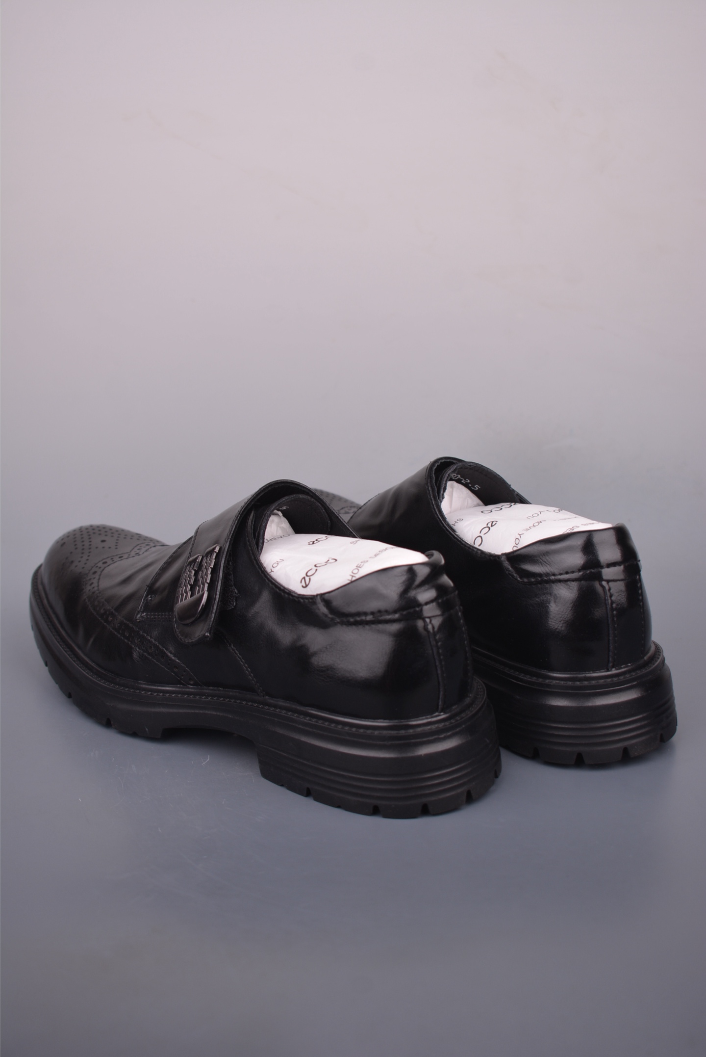 ECCO Men's Black Leather Monk Strap Dress Shoes Comfortable and Lightweight 2 i1758670644868 6623 0 1