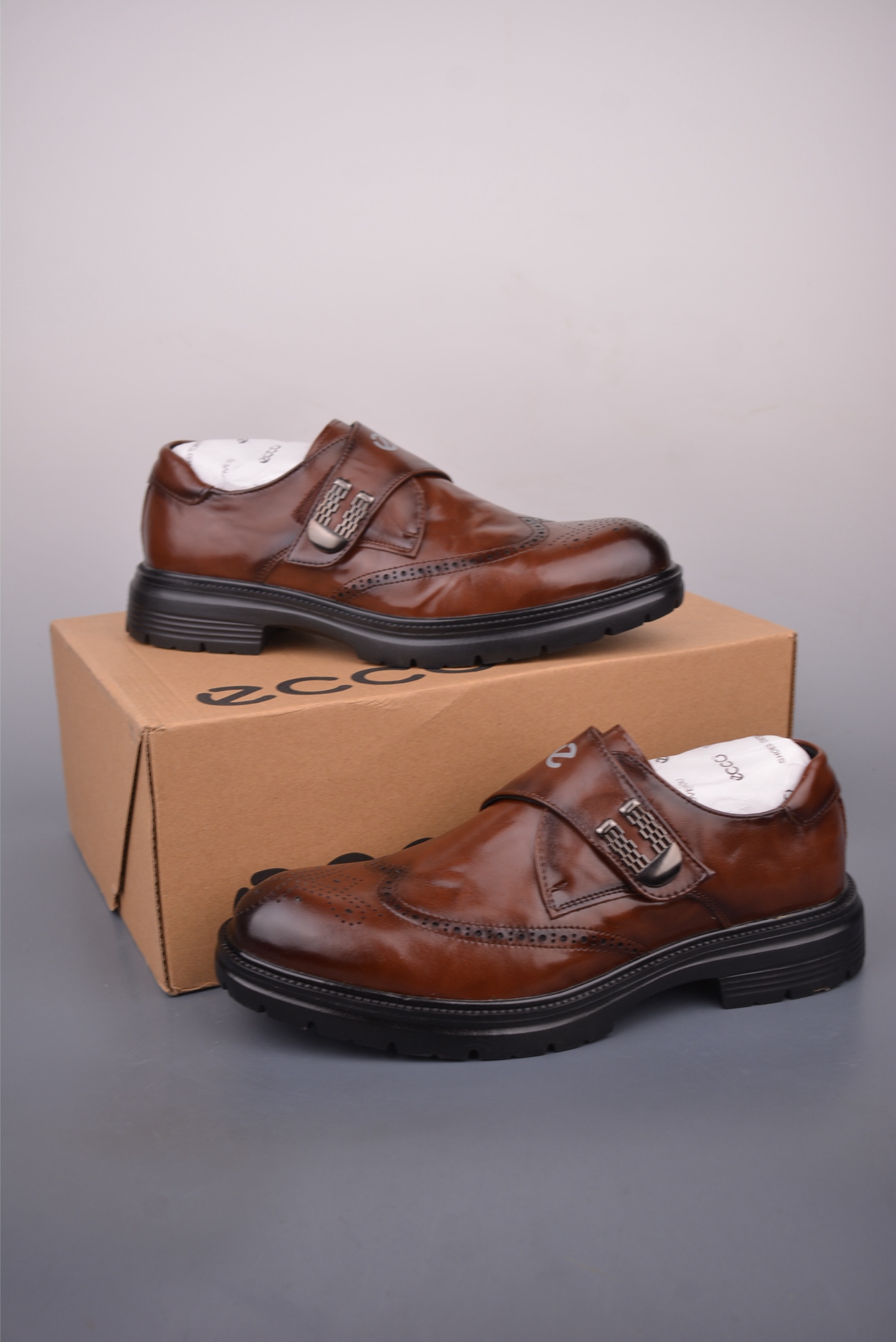 ECCO Men's Leather Dress Shoes - Monk Strap Design, Comfortable & Durable 2 i1758670660761 4528 0 0