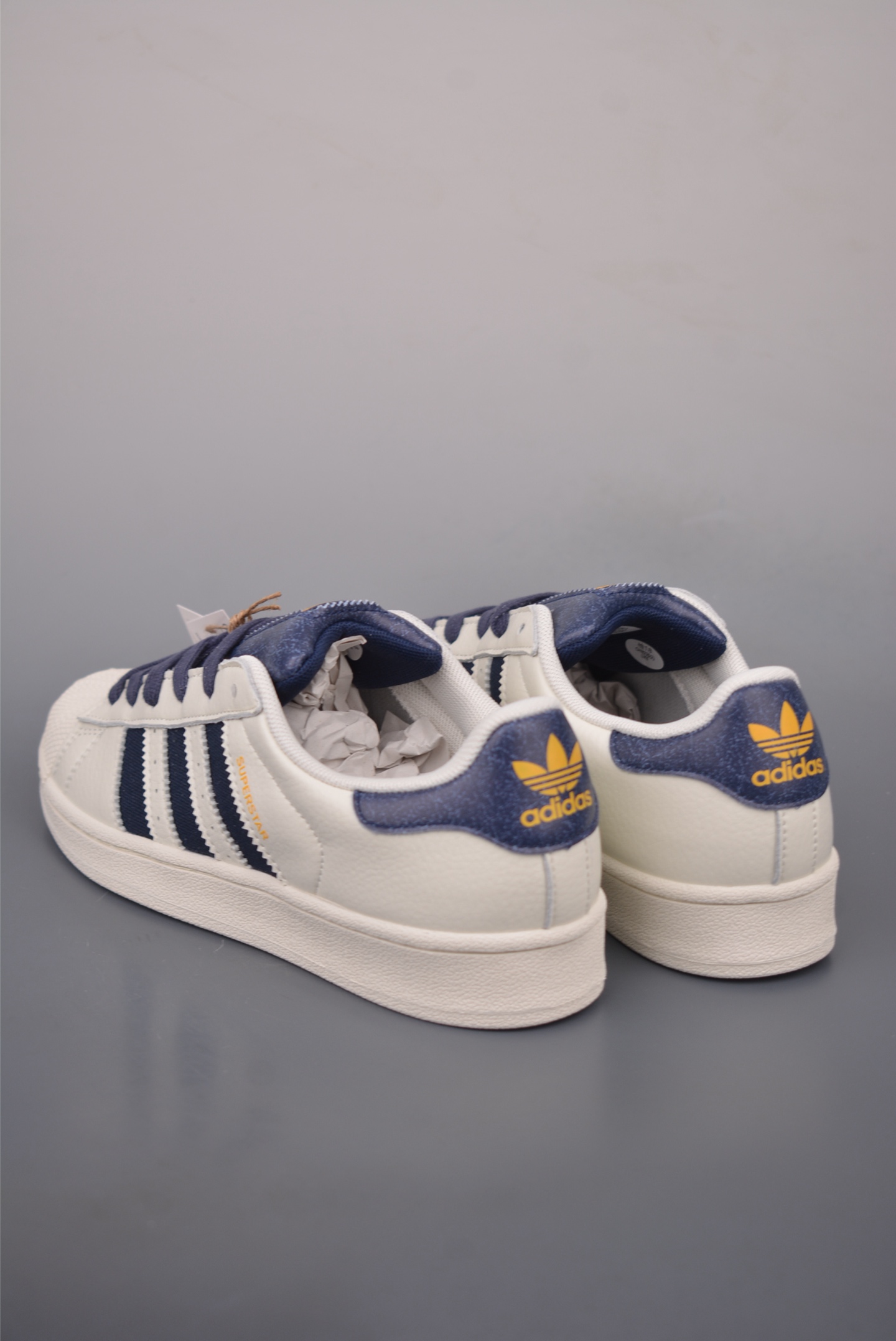 Adidas Originals Superstar White Blue Leather Sneakers - Classic Shell Toe Style 3 i1758753087520 3436 0 1