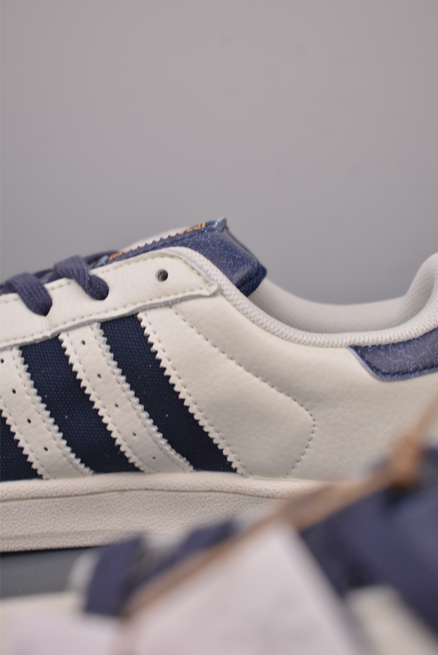 Adidas Originals Superstar White Blue Leather Sneakers - Classic Shell Toe Style 9 i1758753087520 6476 0 7