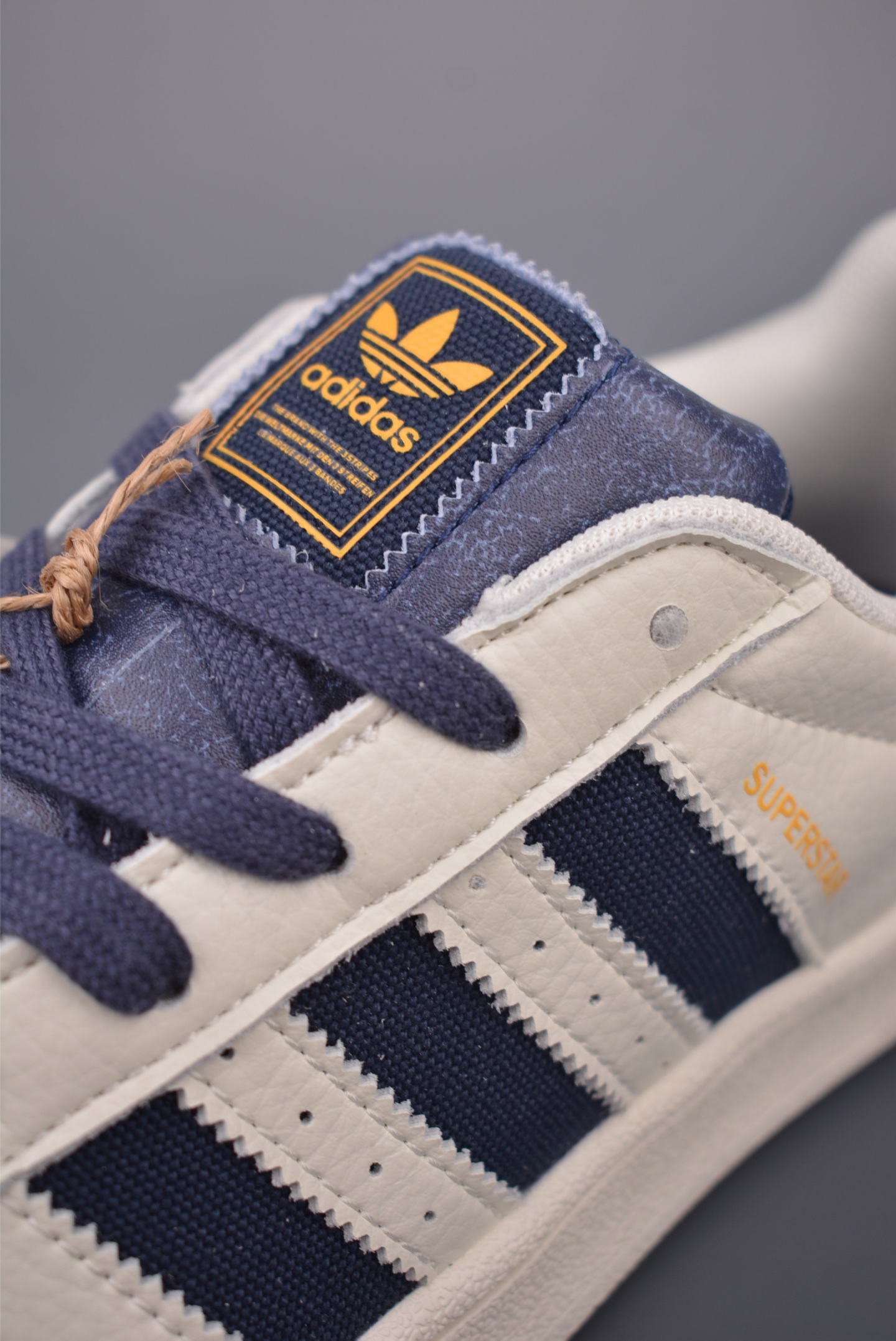 Adidas Originals Superstar White Blue Leather Sneakers - Classic Shell Toe Style 8 i1758753089230 1901 0 6