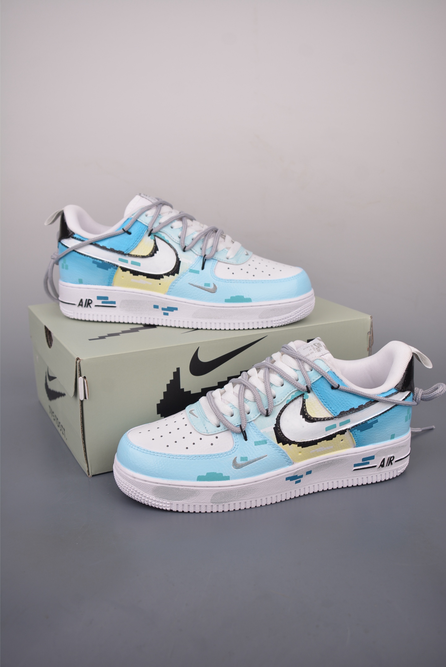 Nike Air Force 1 Low Hand-Painted Graffiti Electric Game Blue Sneakers 6 i1758753149938 4600 0 4
