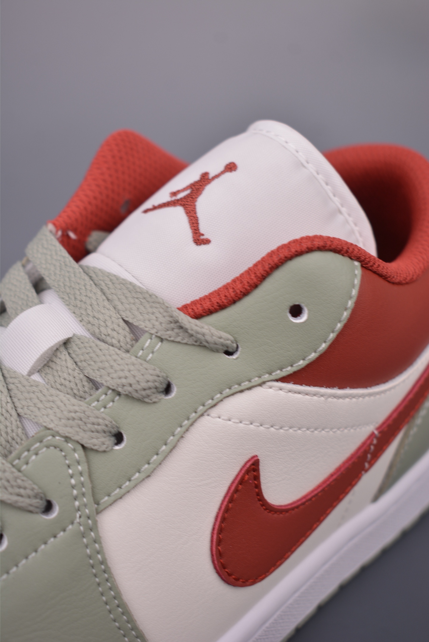 Air Jordan 1 Low White, Green, and Red Casual Sneakers - Premium Leather 8 i1758753527226 8866 0 6