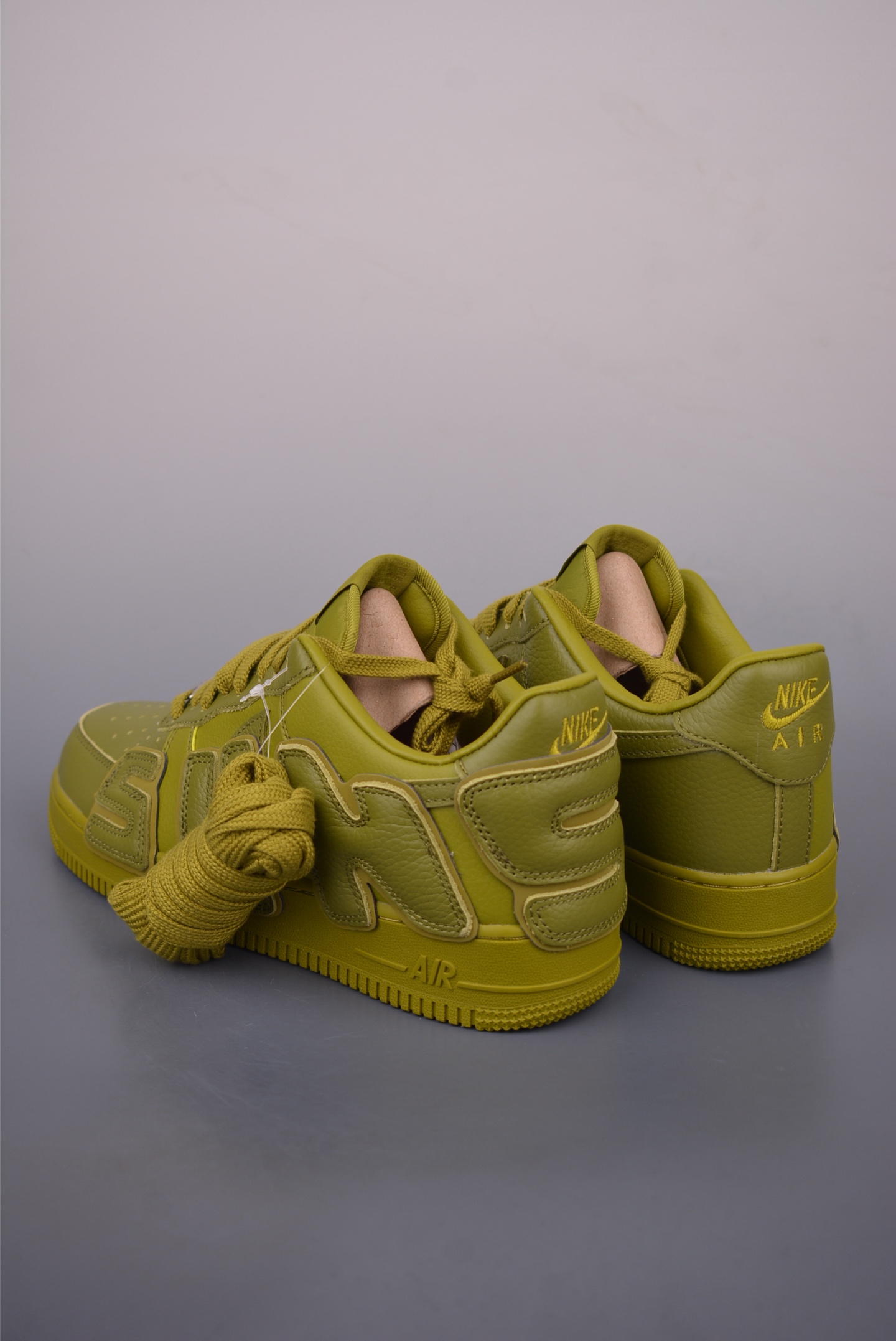 Nike Air Force 1 Low Olive Green Leather Sneakers - Original Air Cushion 3 i1758841696458 8721 0 1
