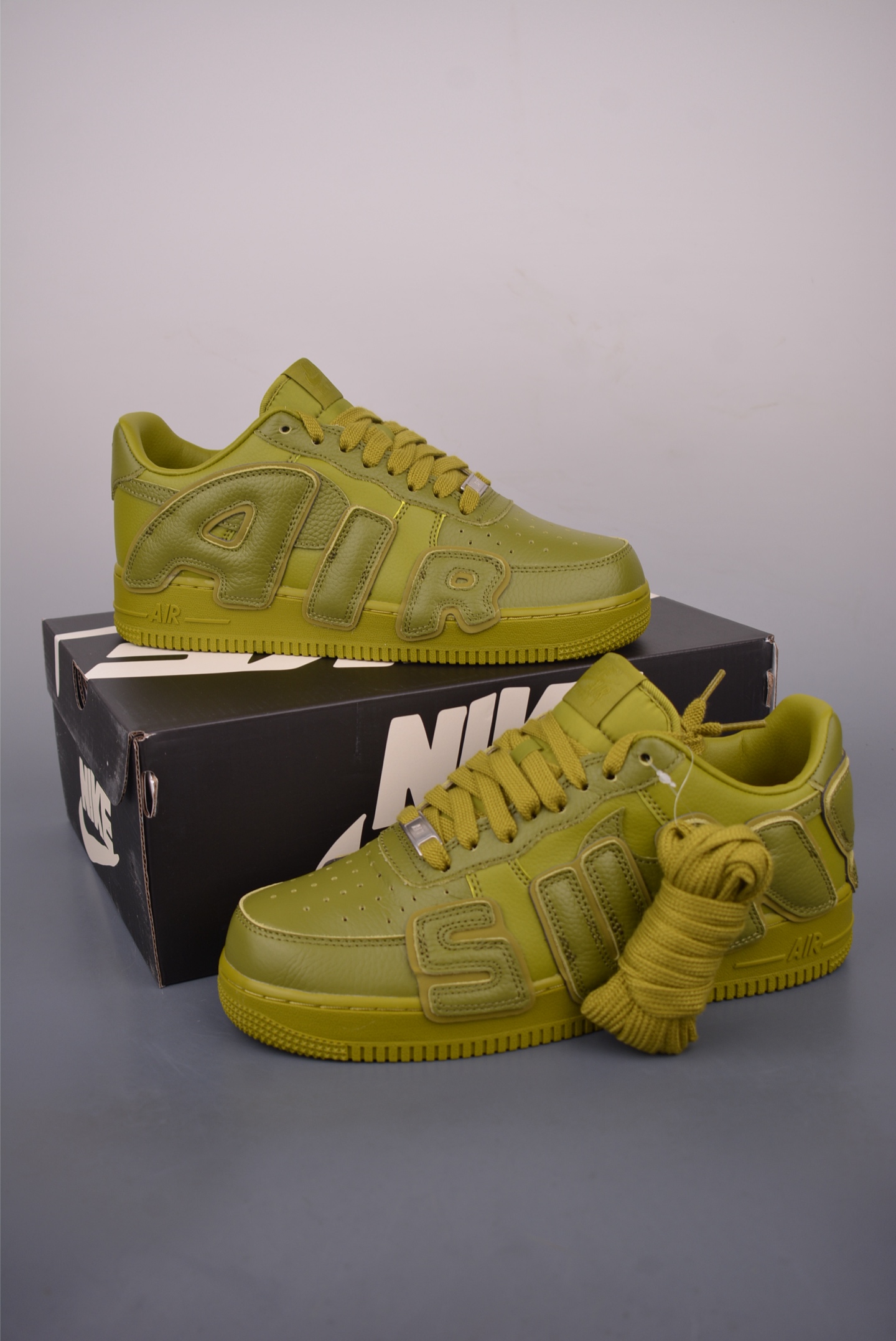 Nike Air Force 1 Low Olive Green Leather Sneakers - Original Air Cushion 6 i1758841696487 4504 0 4