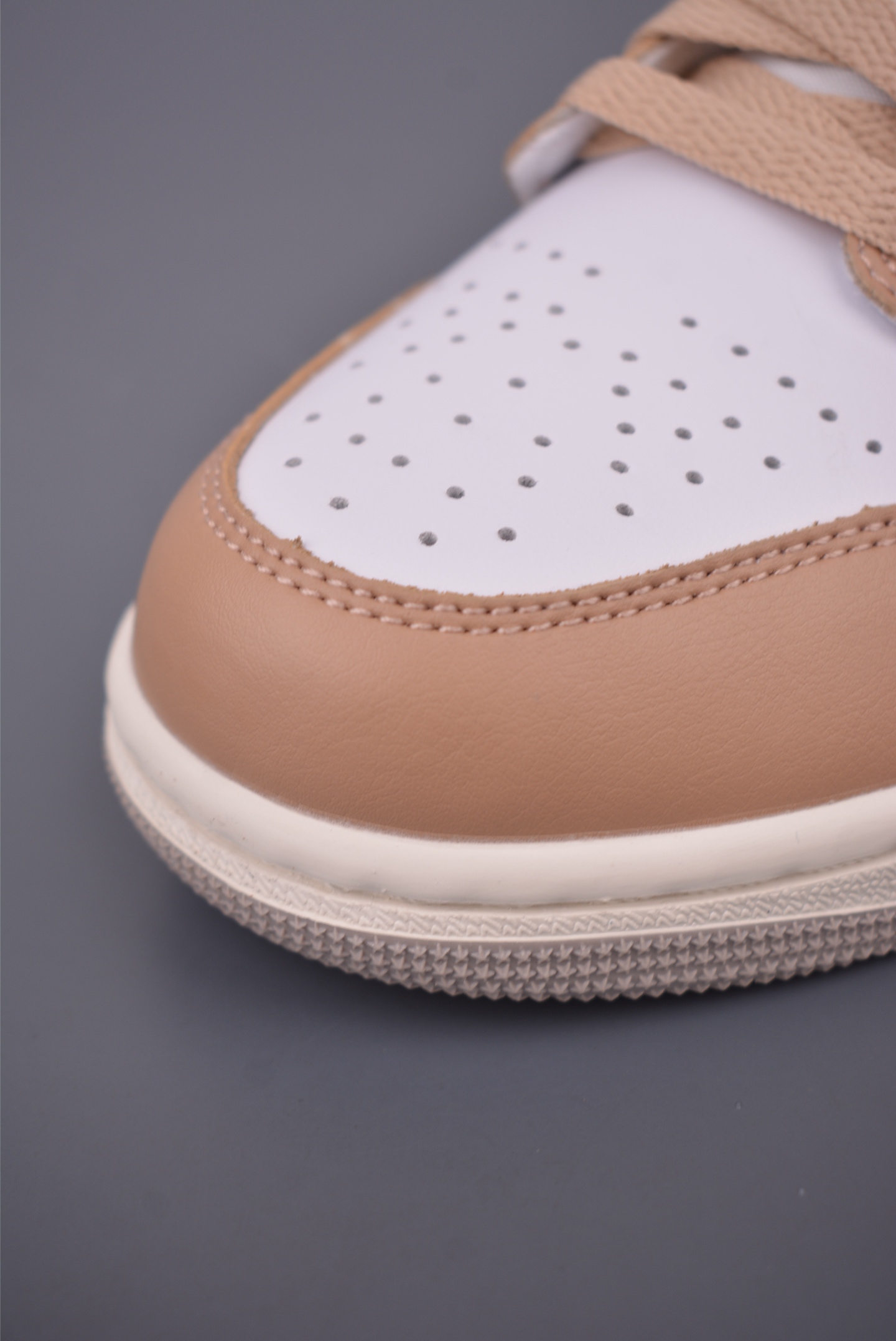 Air Jordan 1 Mid White Tan Sneakers, Premium Leather, Original Design 6 i1758842091352 4668 0 5