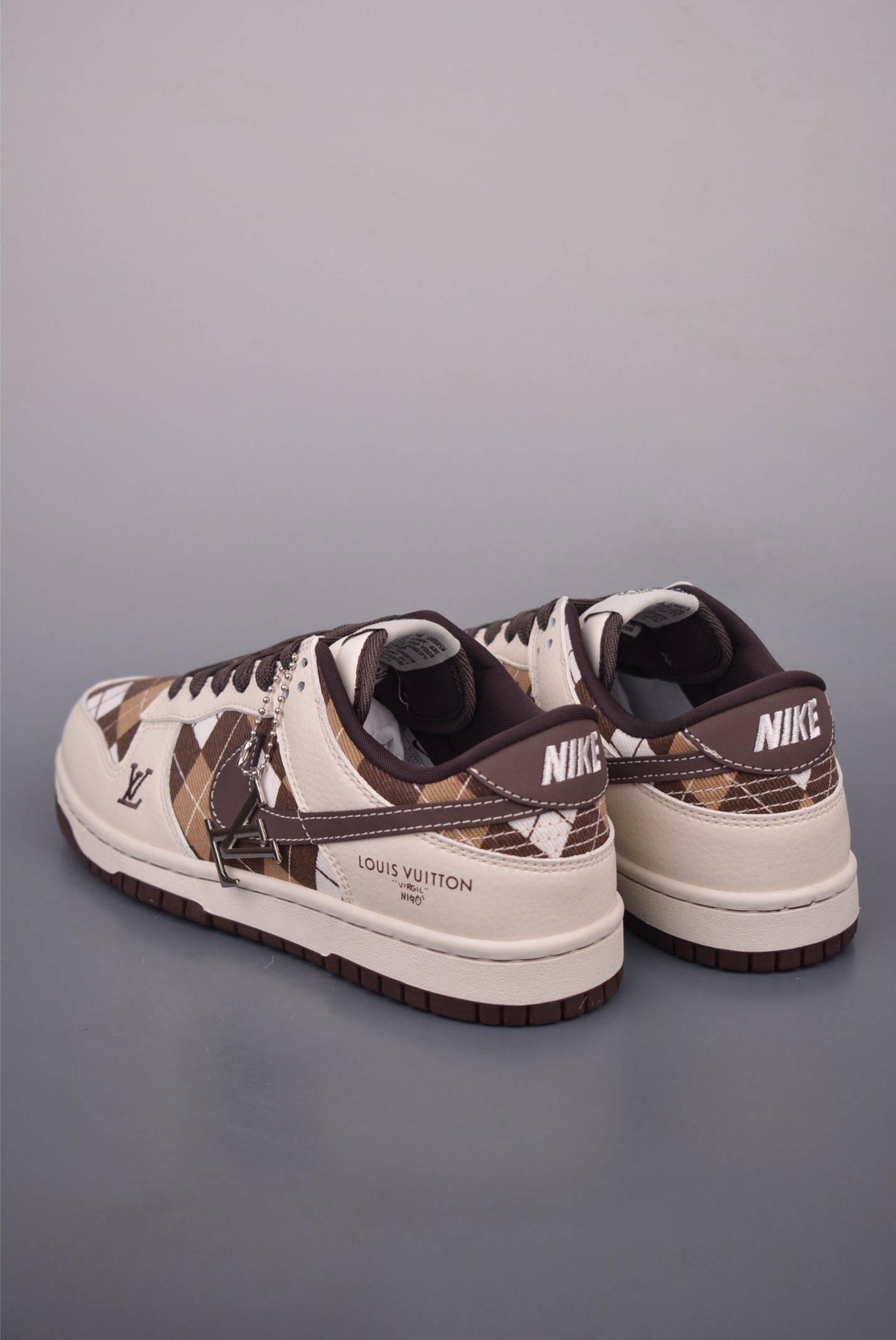 Nike SB Dunk Low Louis Vuitton Collab Brown Argyle Pattern Sneakers 2 i1758842396808 8035 0 1