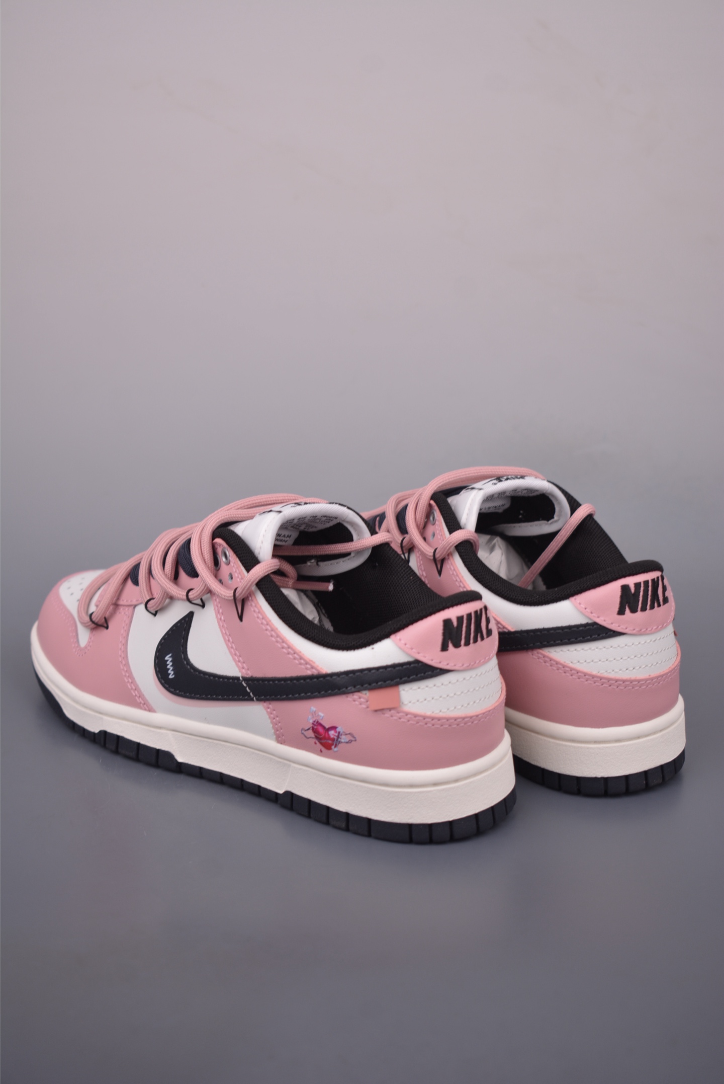 Nike SB Dunk Low Valentine's Day Black Pink Deconstructed Lace-Up Sneakers 2 i1758927163651 5723 0 1