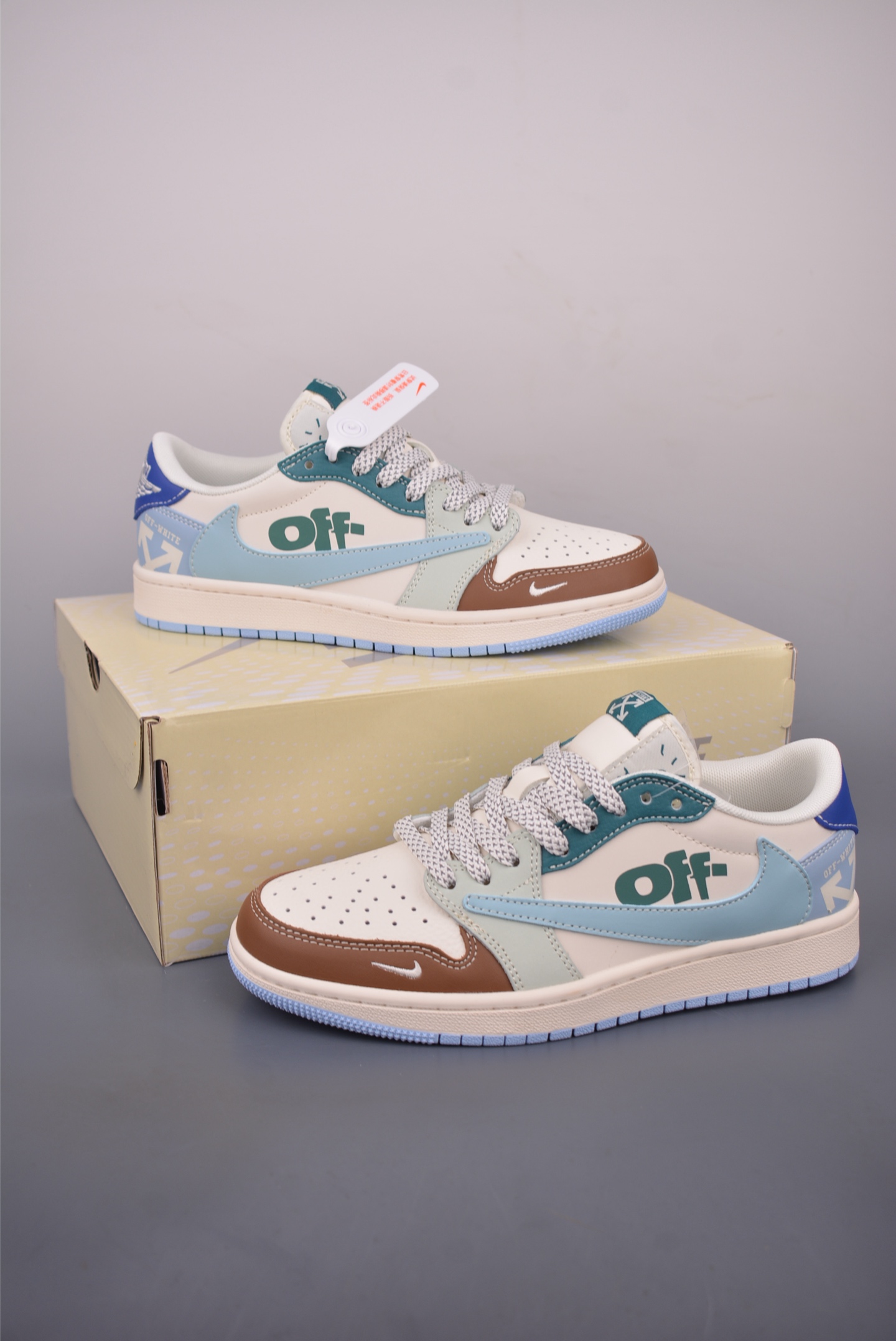 260 Fragment x Travis Scott x OFF Air Jordan 1 Low 解构鞋带 HS8068-066