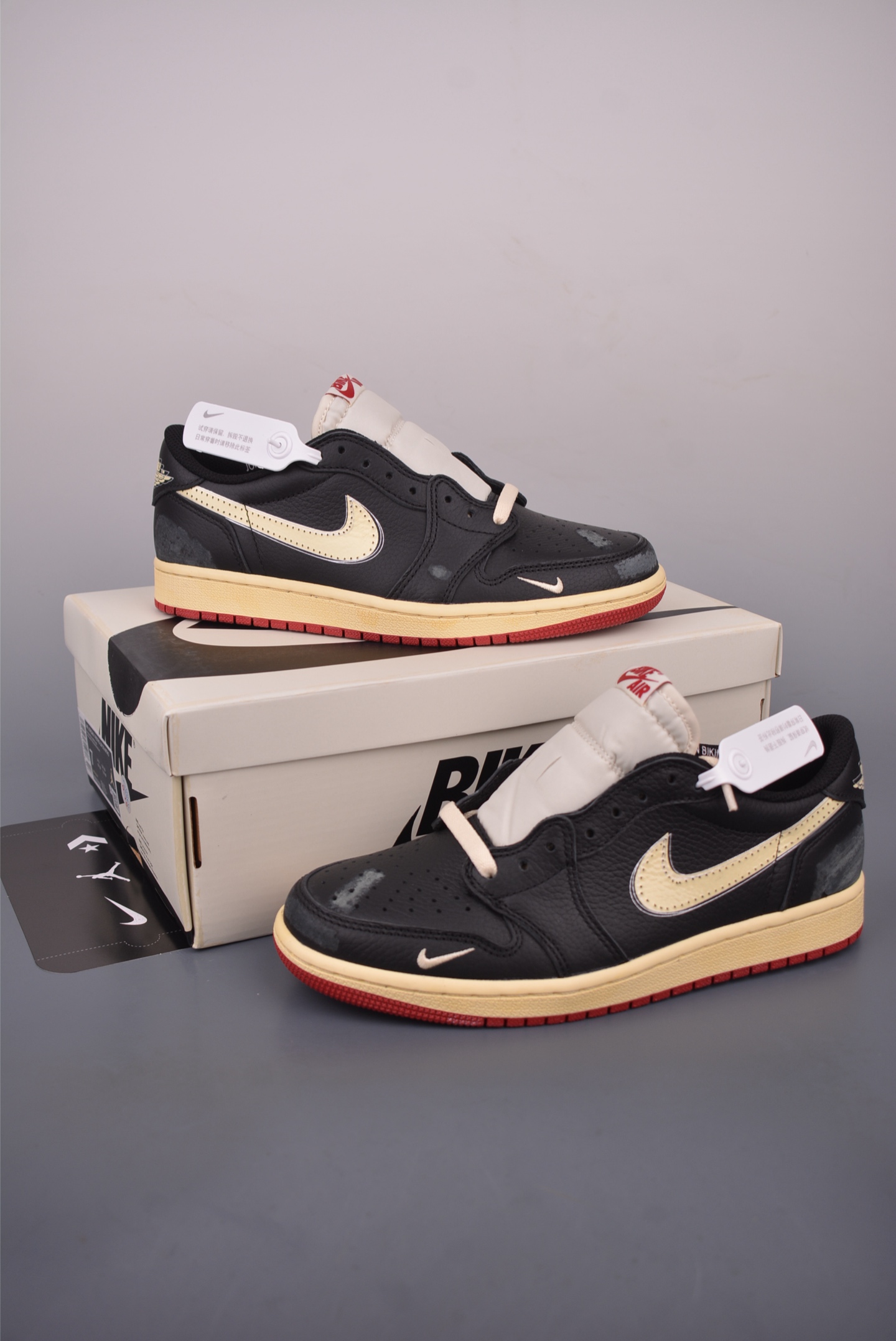 Air Jordan 1 Low White Black Red Distressed - Premium Leather, Ultimate Comfort 6 i1758927753605 4666 0 4