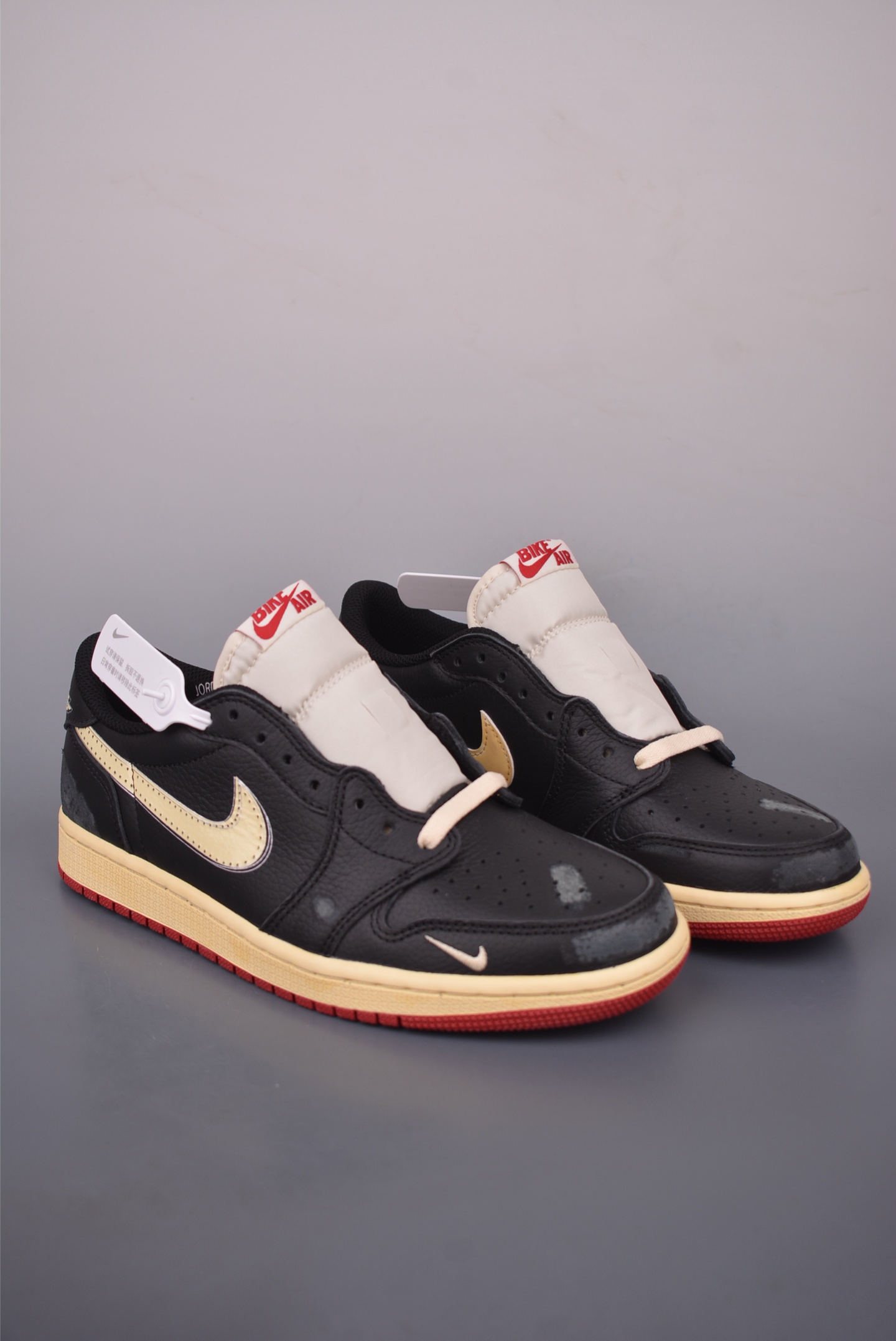 Air Jordan 1 Low White Black Red Distressed - Premium Leather, Ultimate Comfort 2 i1758927755659 1106 0 0