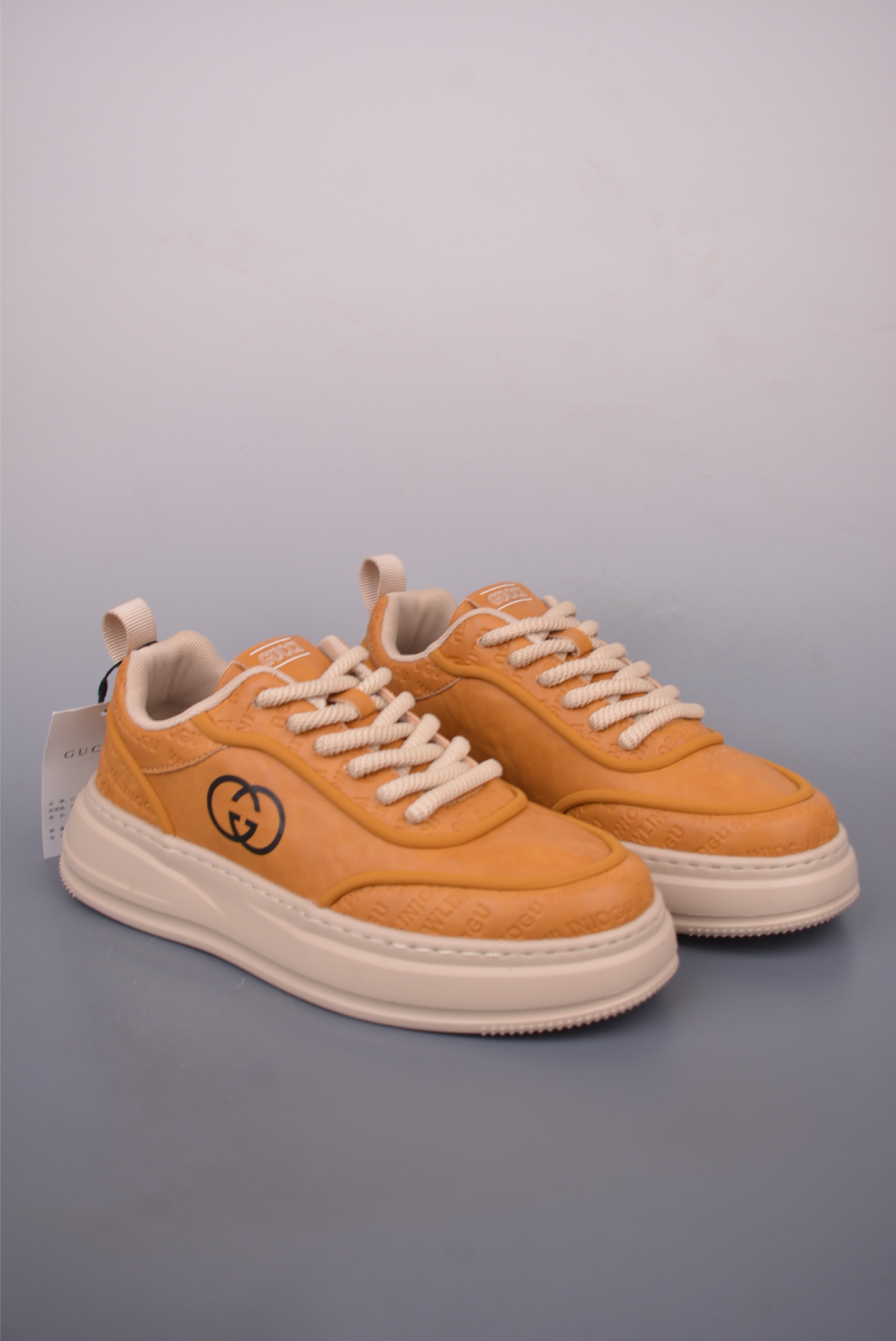 Gucci Men's Leather Sneakers with Interlocking G and Embossed Detailing 2 i1758930796825 7874 0 0