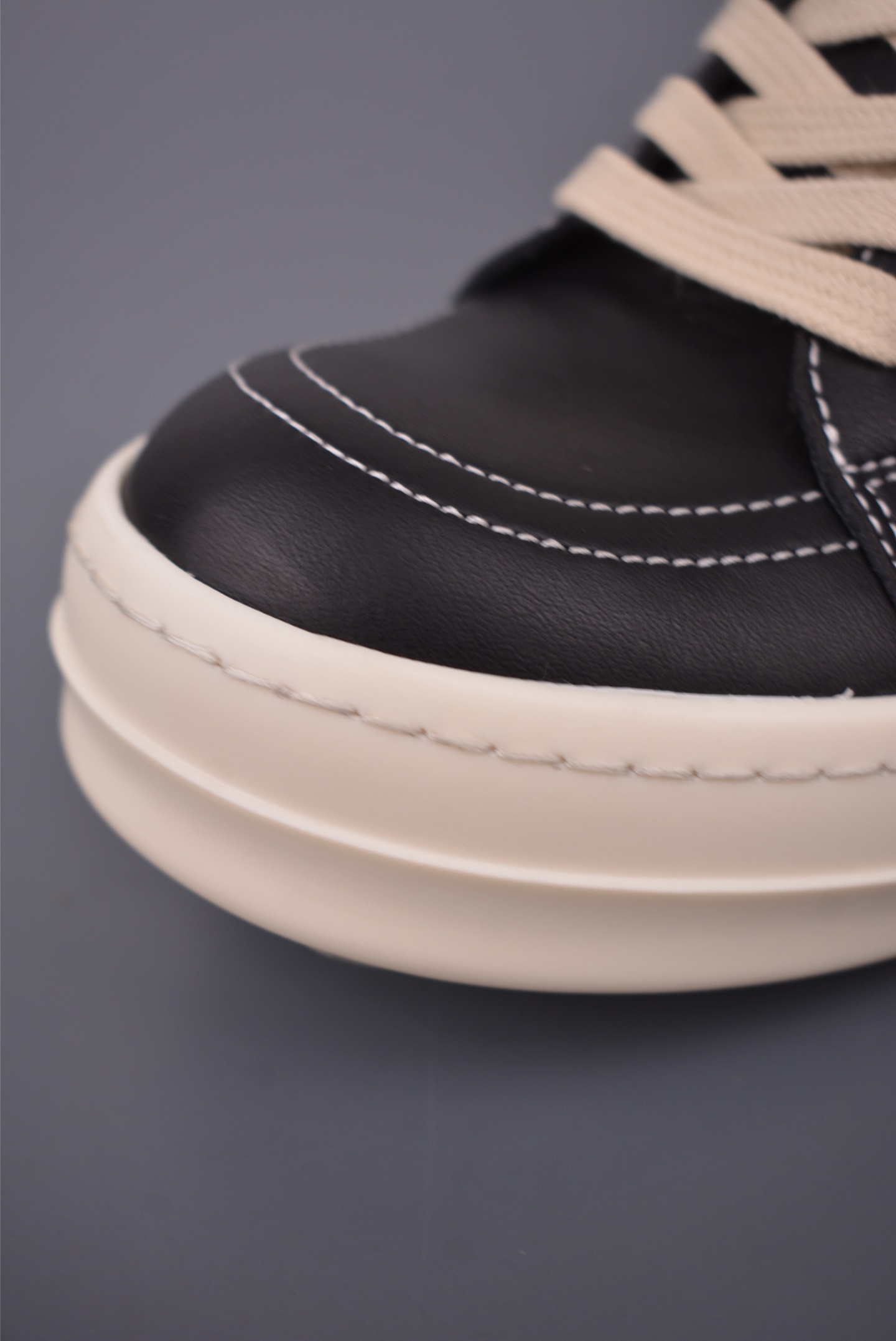 Rick Owens DRKSHDW High-Top Sneakers - Black/Milk - Leather Platform Shoes 7 i1759106674883 997 0 5