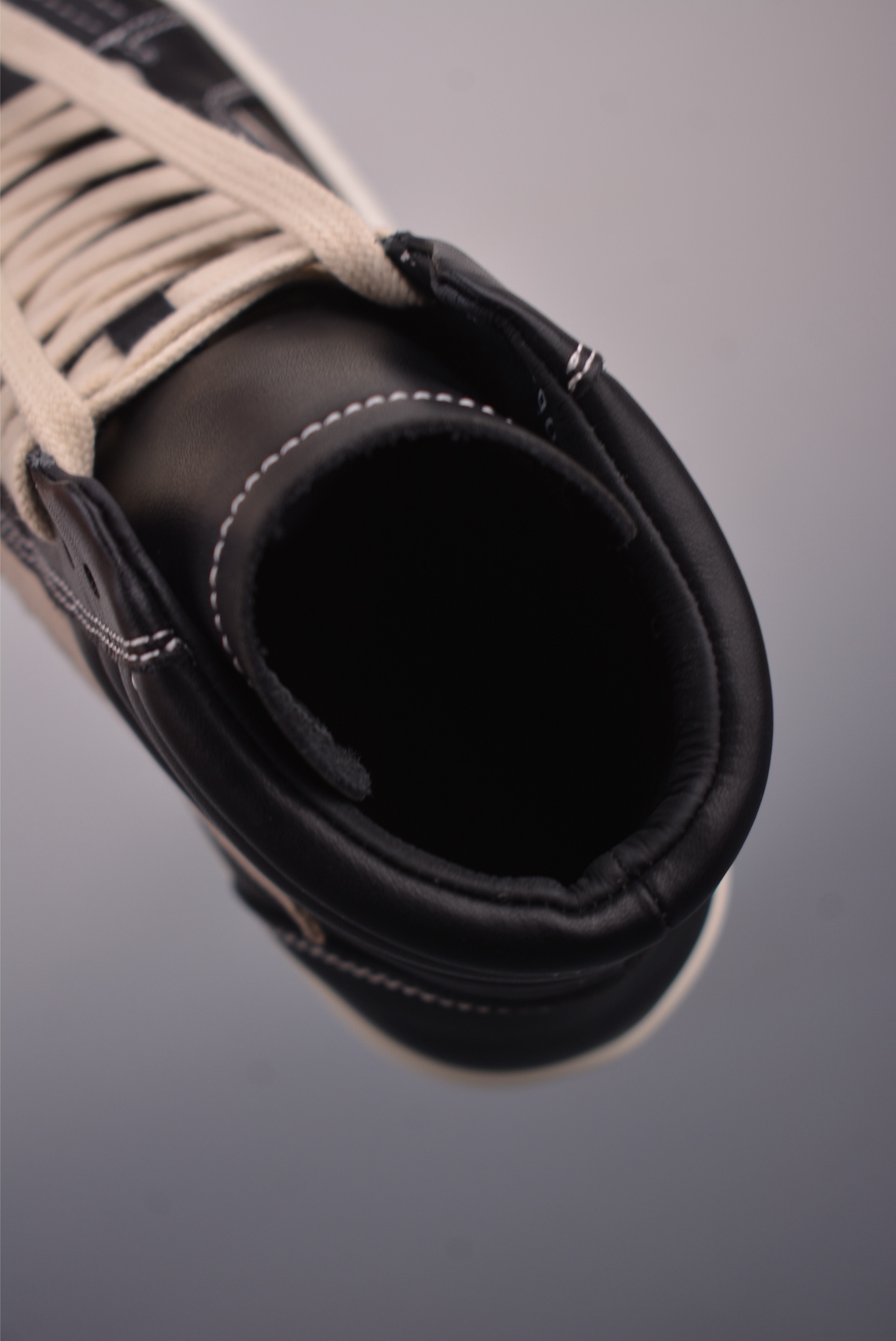 Rick Owens DRKSHDW High-Top Sneakers - Black/Milk - Leather Platform Shoes 10 i1759106674909 1839 0 8