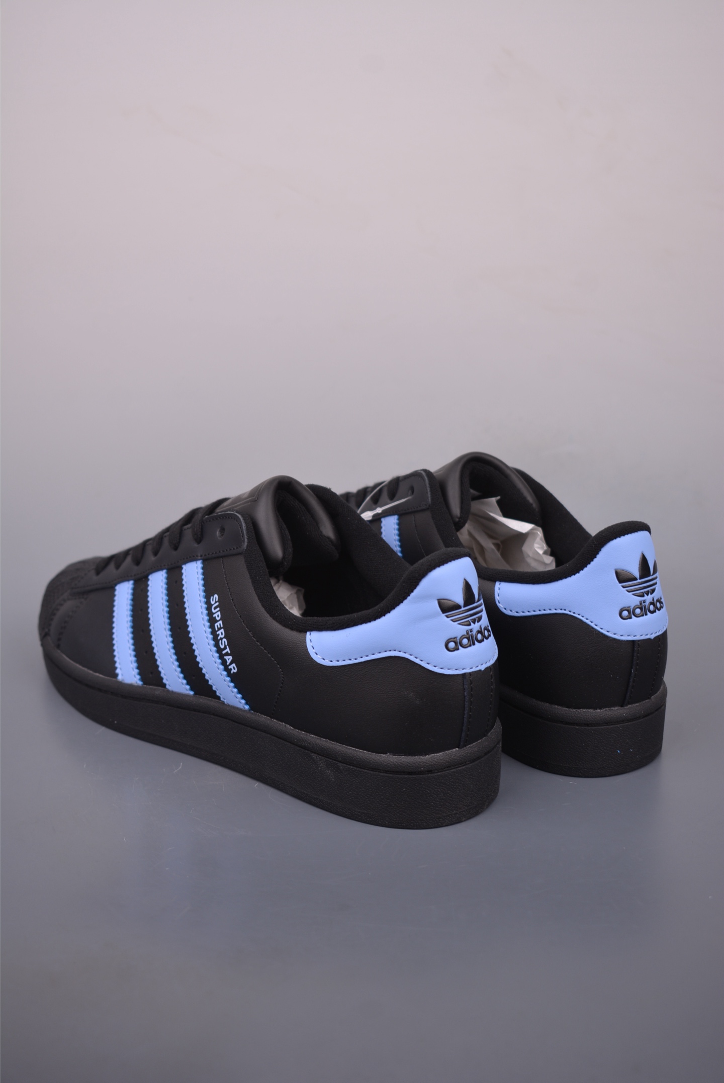 Adidas Originals Superstar Classic White Board Shoes - Black/Light Blue 3 i1759233762414 4110 0 1