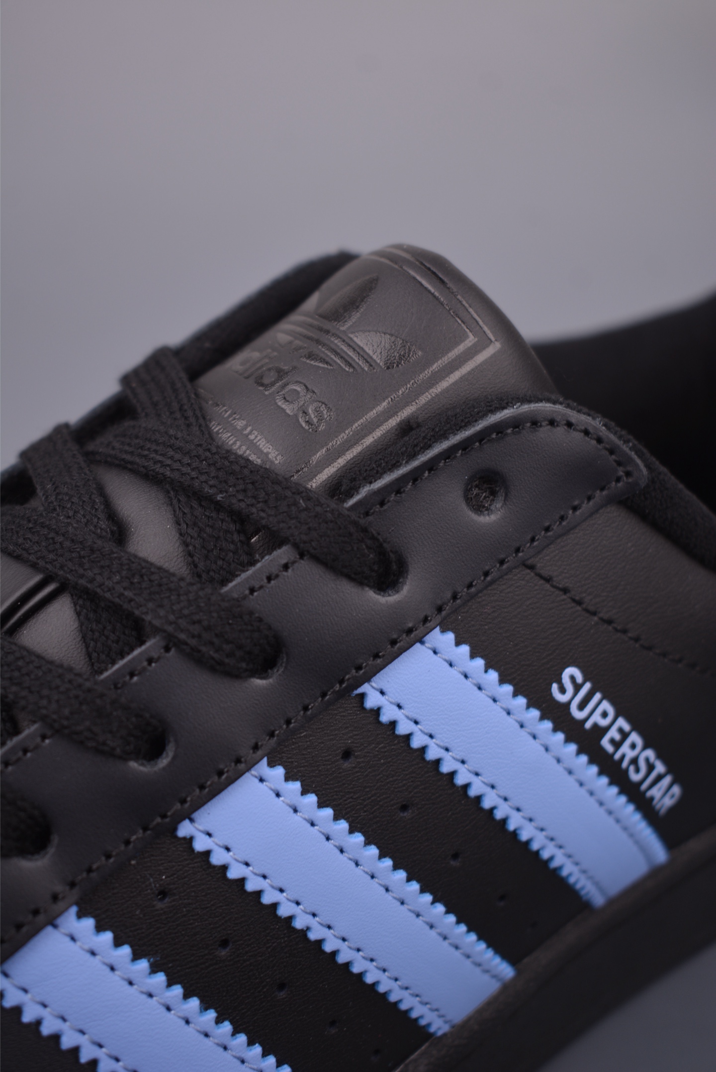 Adidas Originals Superstar Classic White Board Shoes - Black/Light Blue 8 i1759233764292 4311 0 6