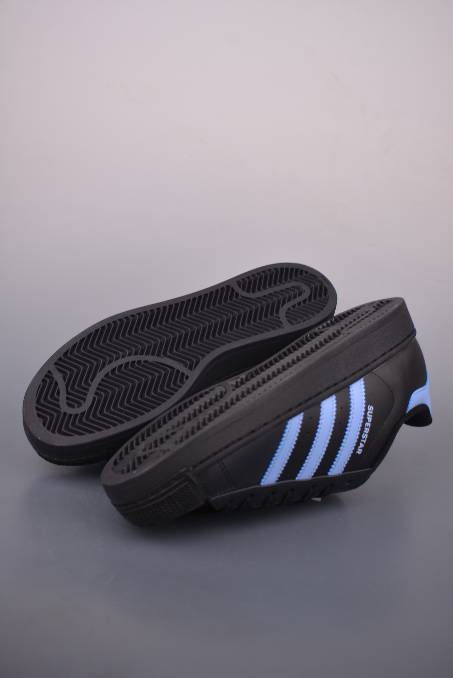 Adidas Originals Superstar Classic White Board Shoes - Black/Light Blue 4 i1759233764331 8328 0 2