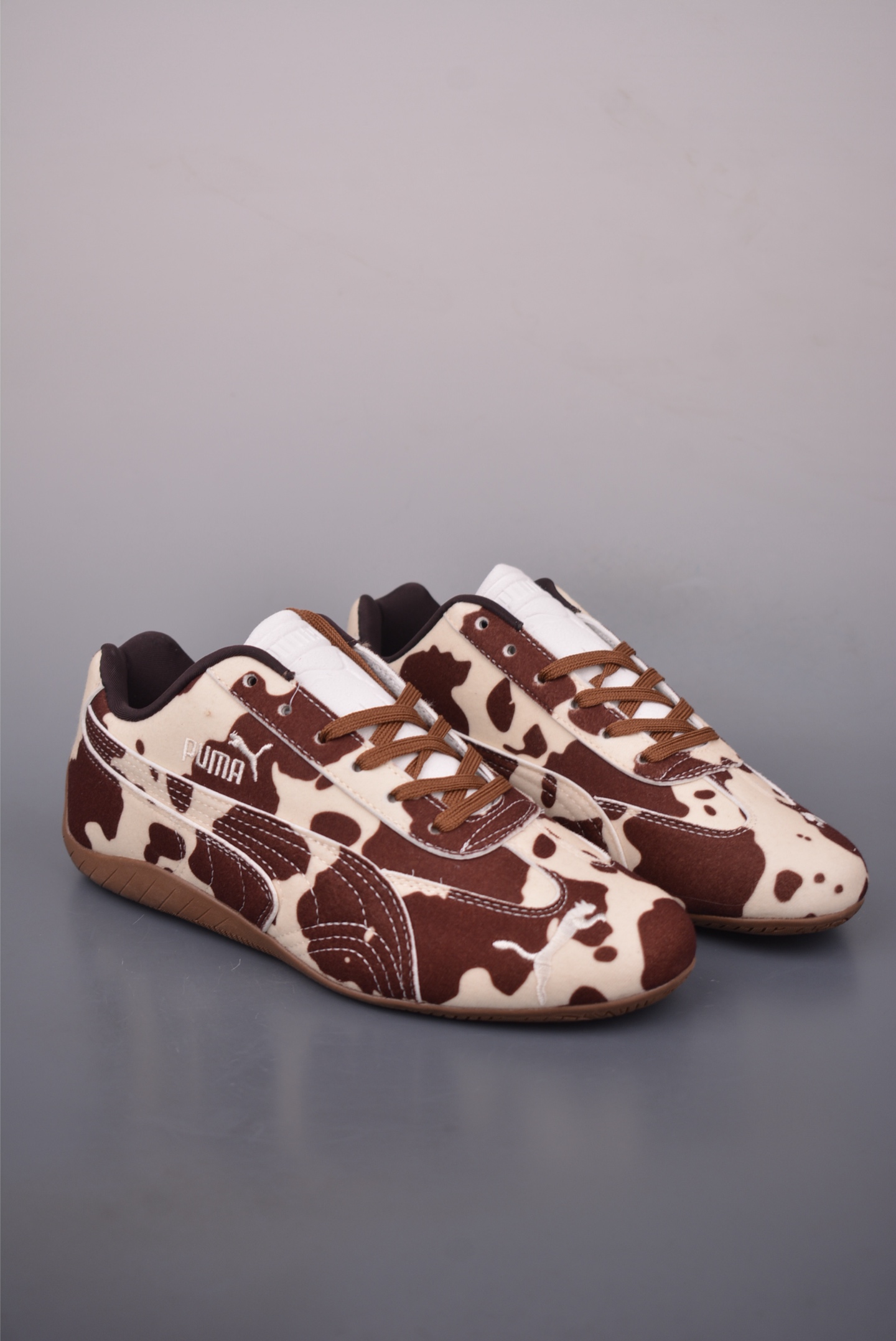 Puma Speedcat OG Sparco Sneakers - Brown/Beige Cow Print - All Sizes