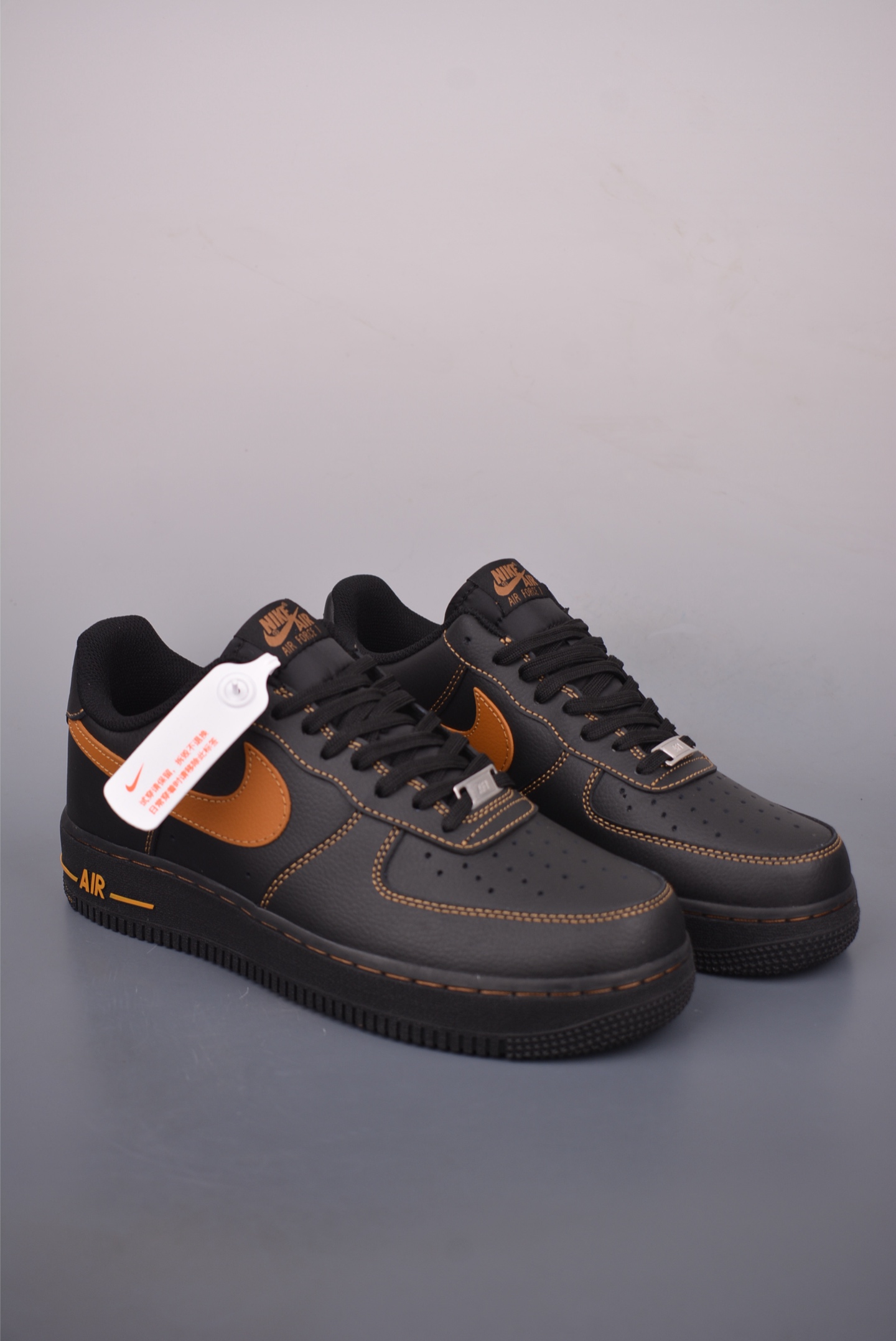 Nike Air Force 1 Low Black/Gold Stitching Men's Sneaker - Classic Style 2 i1759270419089 7463 0 0