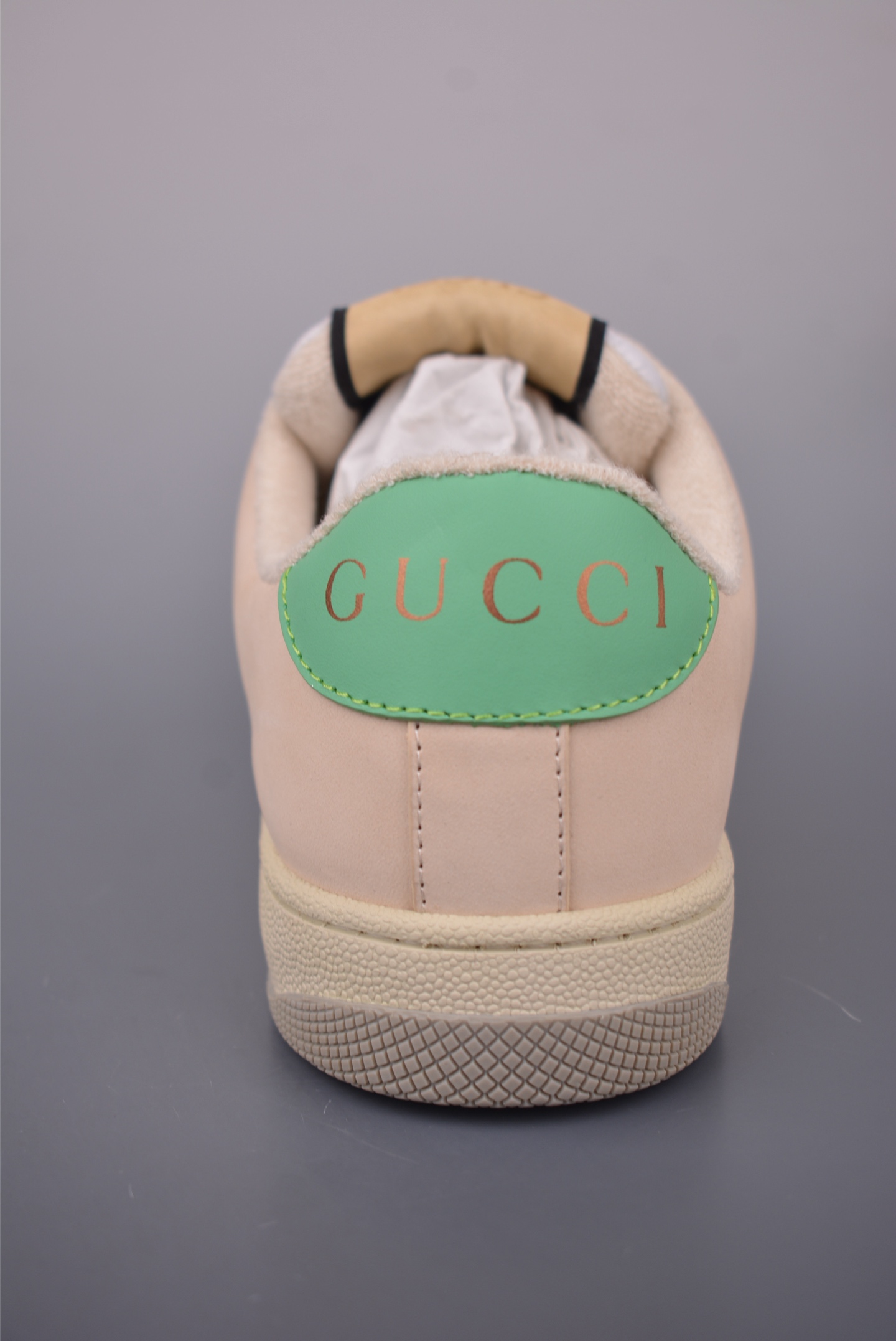 Gucci Screener Sneakers Ivory Leather Dirty Effect, Striped and Logo Detail 4 i1759277287322 3954 0 3
