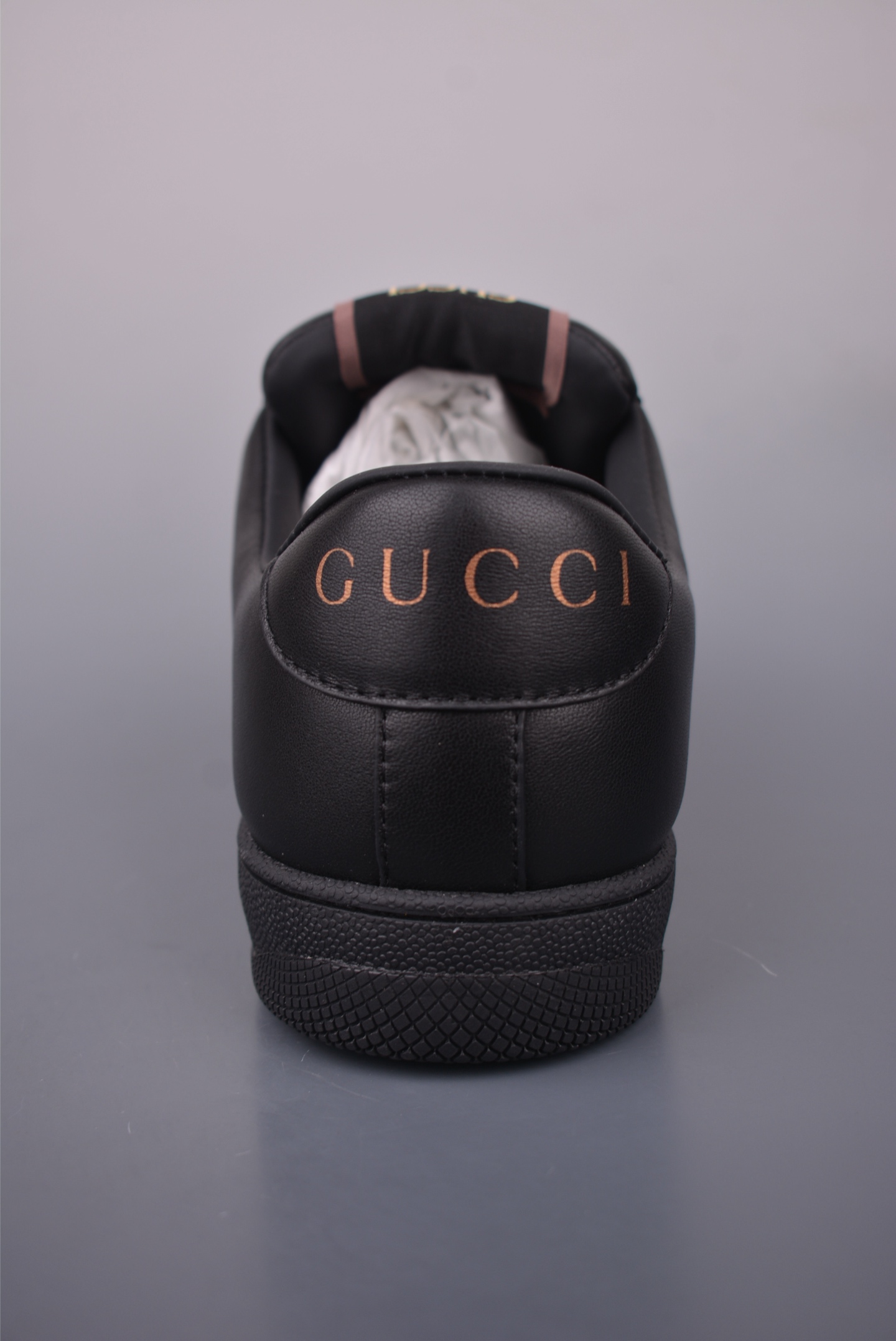 Gucci Screener Leather Sneaker Black with Enamel Buckle, Distressed Finish 5 i1759277590182 1792 0 3