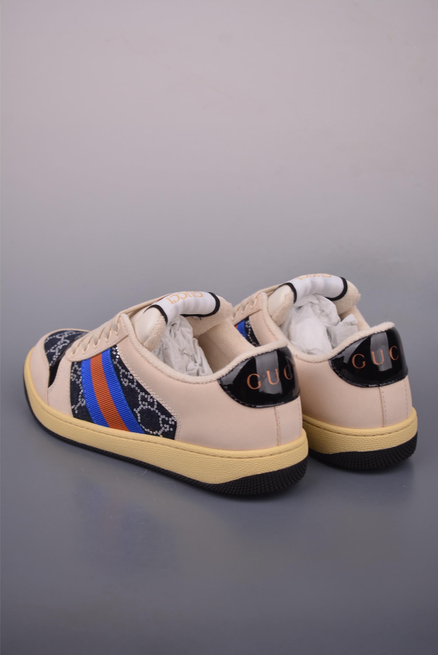 Gucci Screener Leather Sneakers with Enamel Detail - Distressed Finish 3 i1759277756195 5828 0 1