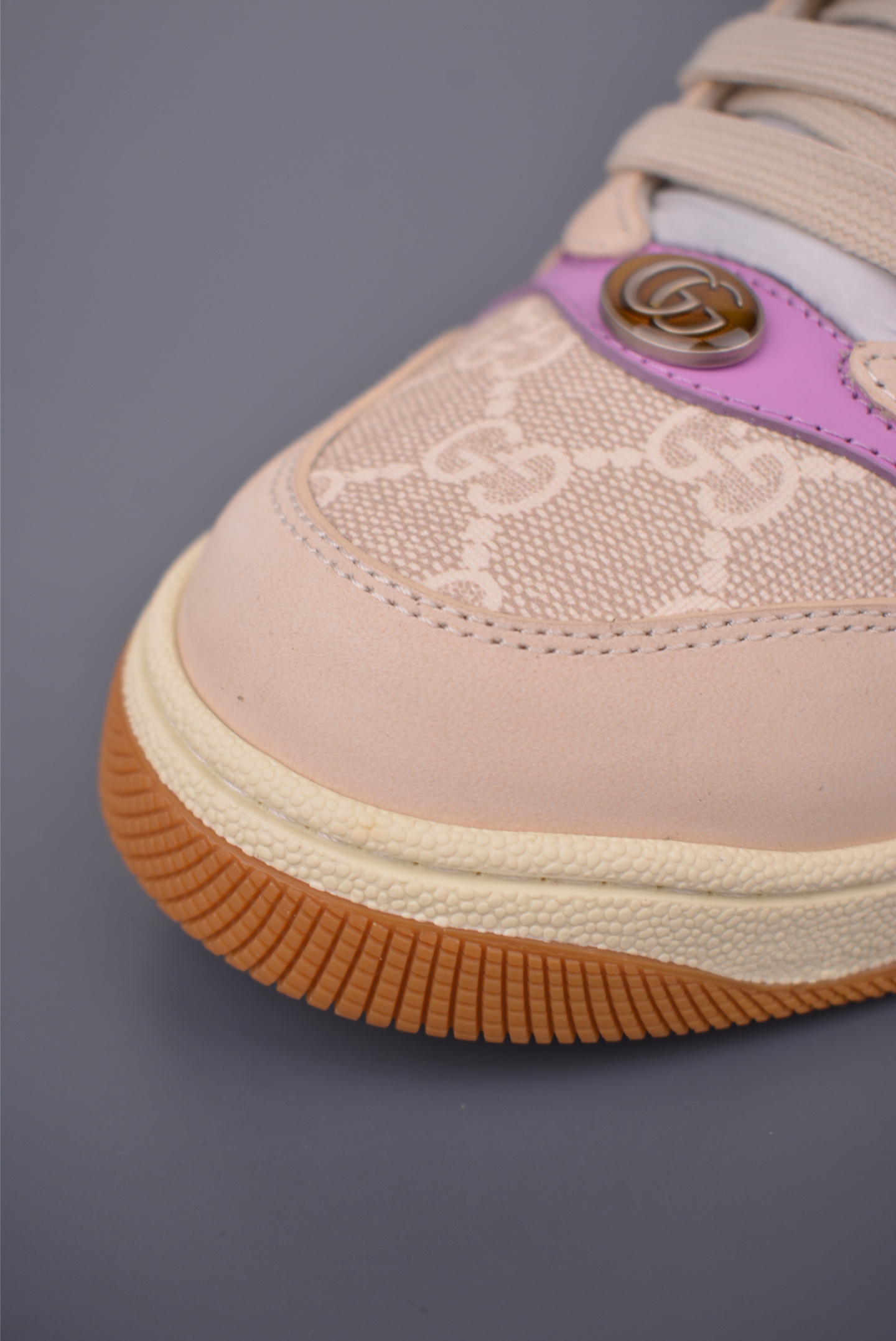 Gucci Screener Sneaker Beige/Green Leather, Women's Fashion Sneakers Shoes 7 i1759277887376 6602 0 5