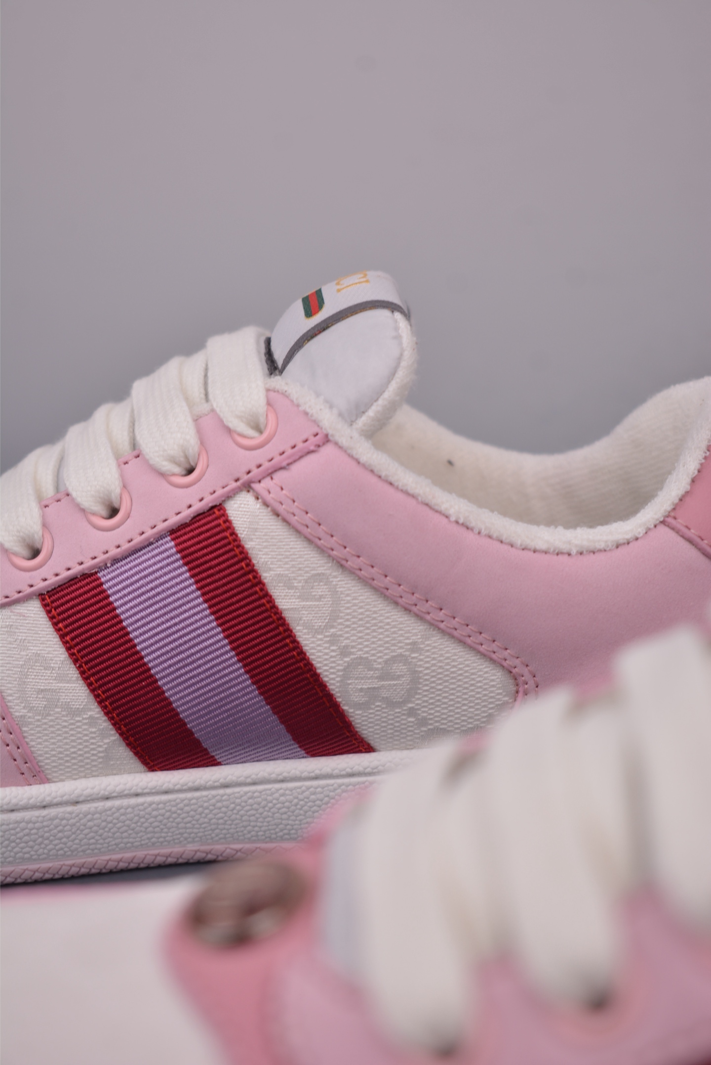 Gucci Screener Sneakers - Pink Leather, Iconic Stripes, and Vintage Charm 9 i1759278031807 7739 0 7