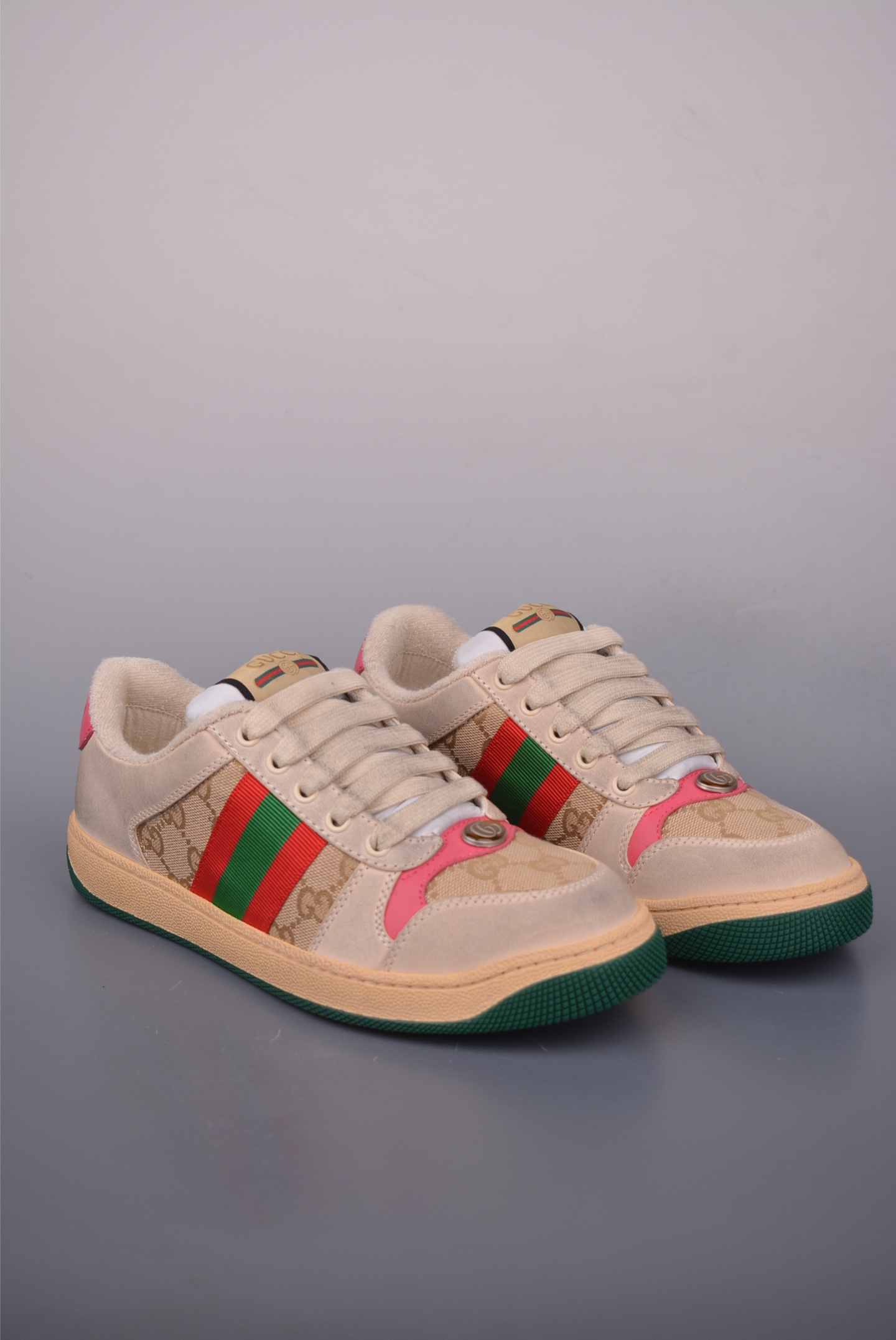 Gucci Screener Leather Sneaker Dirty Effect Fashion Sneakers Designer Shoes 2 i1759278222201 8951 0 0