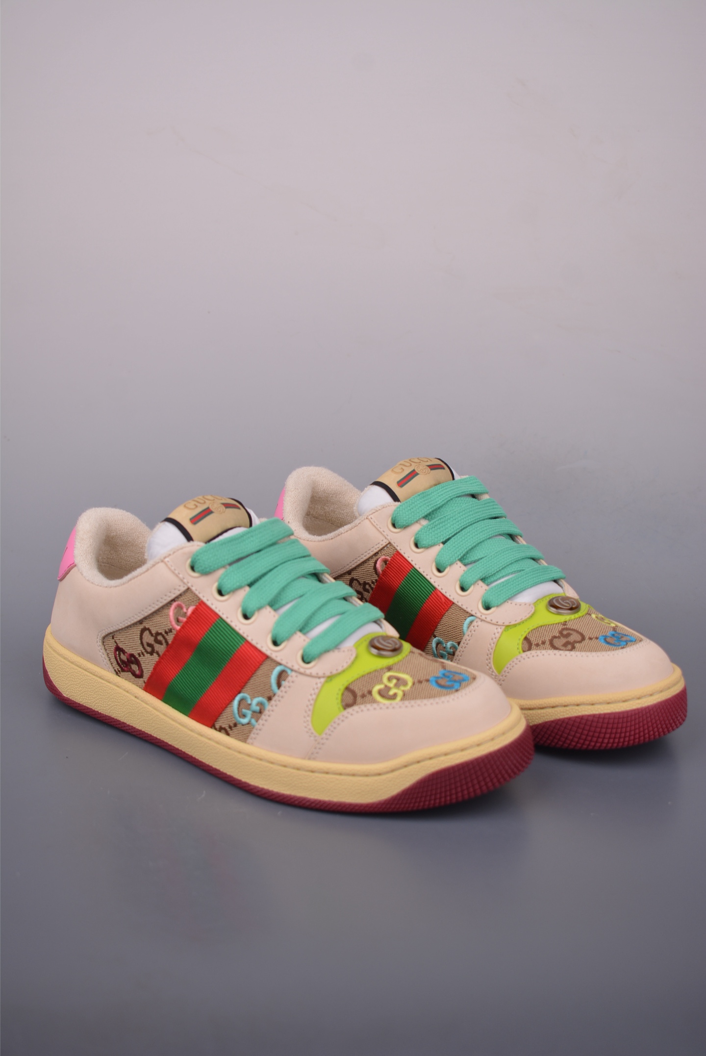 Gucci Screener Leather Sneakers - Distressed Design & Iconic Gucci Detailing 1 i1759282056999 8560 0 0