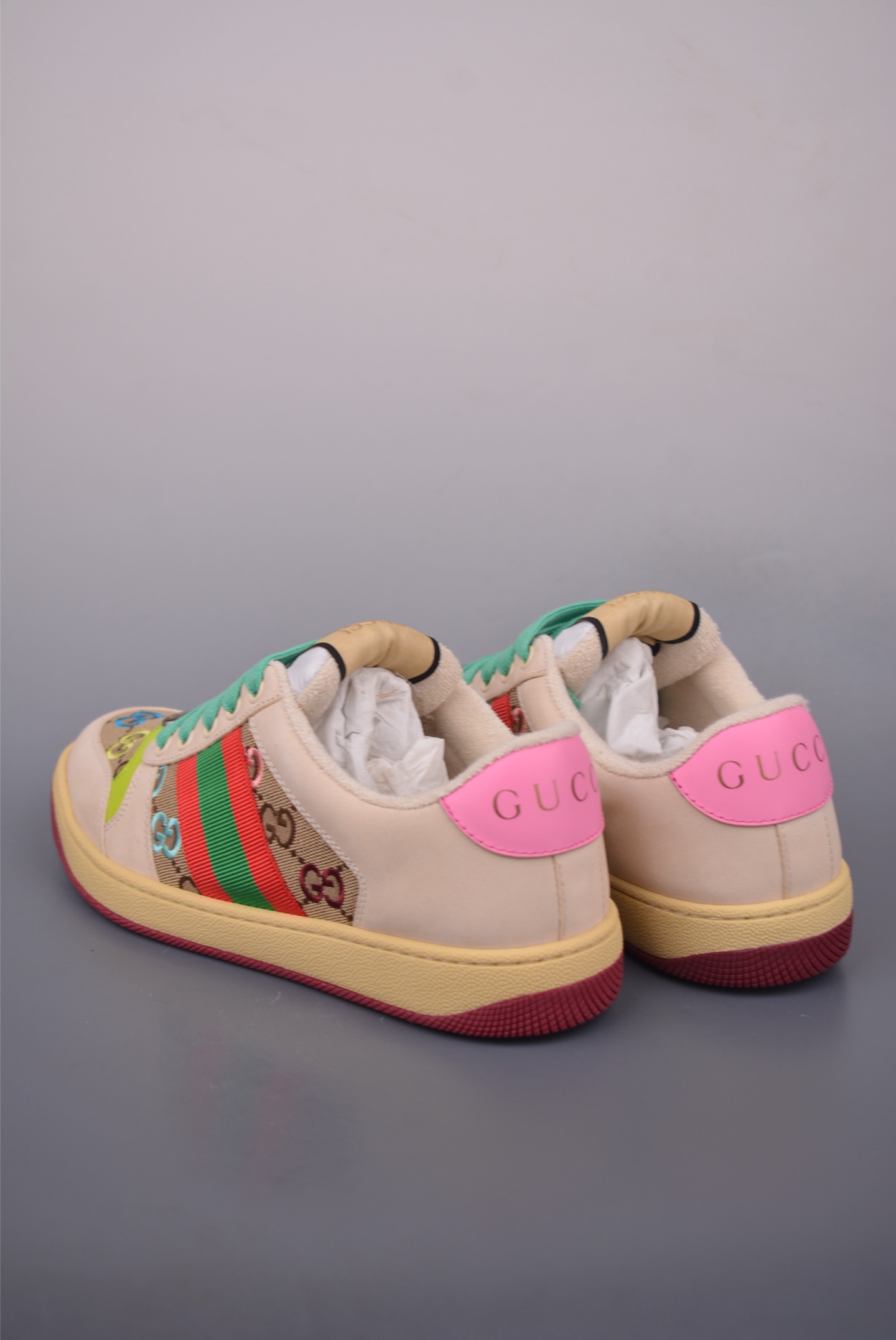 Gucci Screener Leather Sneakers - Distressed Design & Iconic Gucci Detailing 2 i1759282062067 8797 0 1