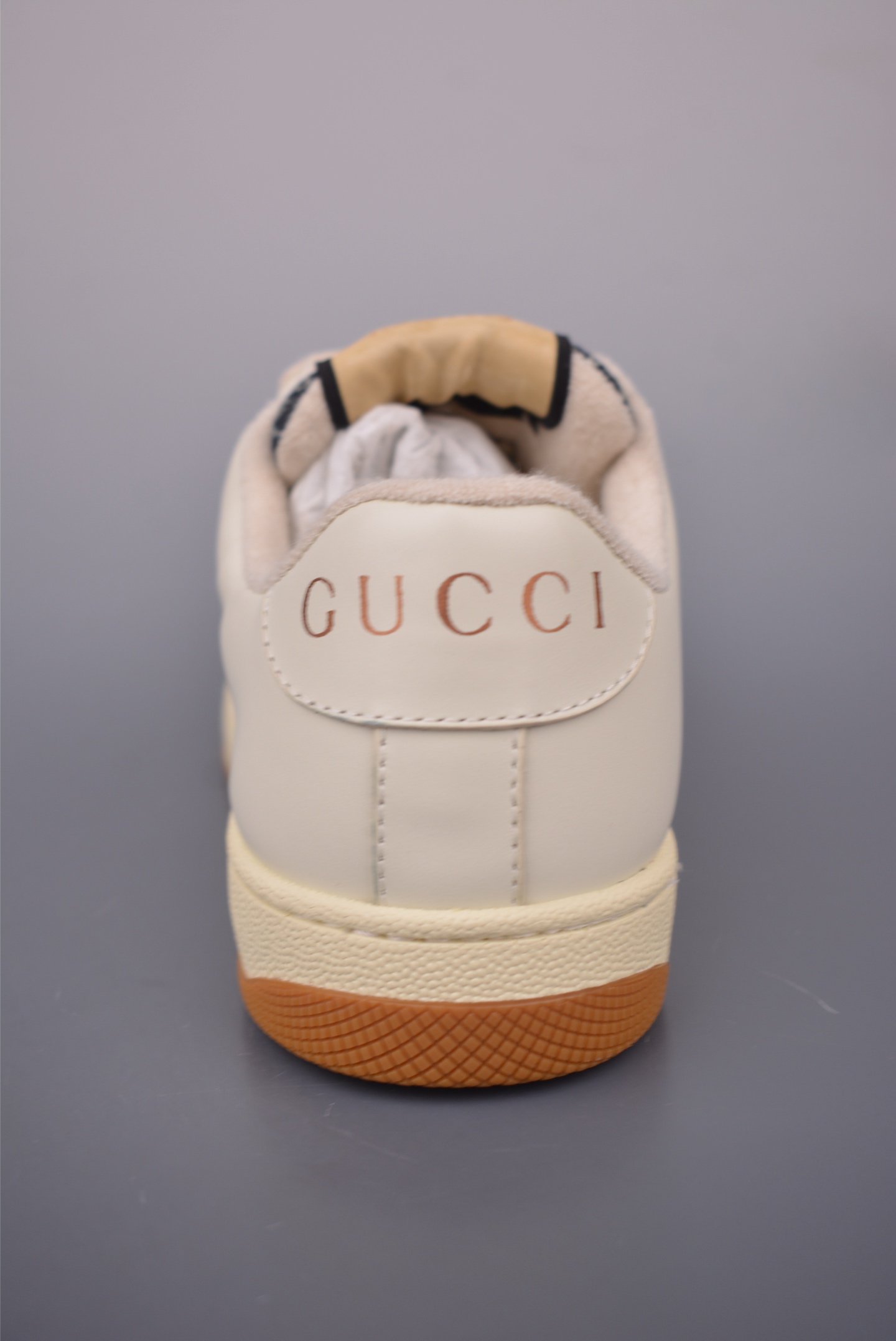 Gucci Screener Sneaker Dirty Effect Leather and Fabric GG 2936 4 i1759282172281 9825 0 3