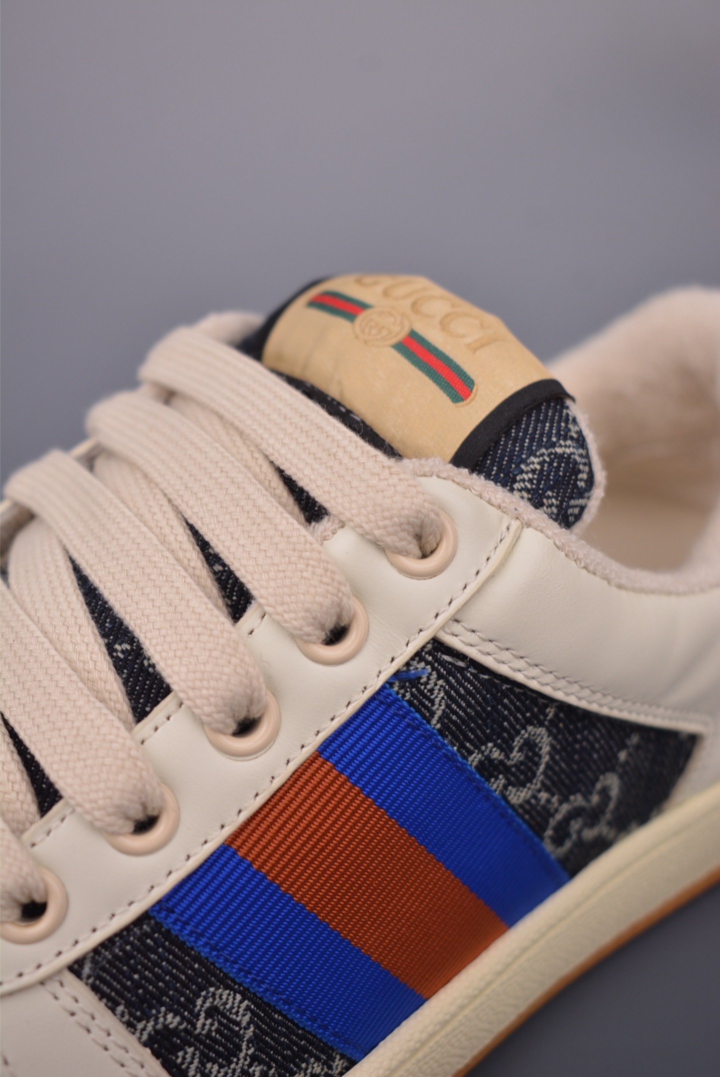 Gucci Screener Sneaker Dirty Effect Leather and Fabric GG 2936 7 i1759282172288 770 0 6