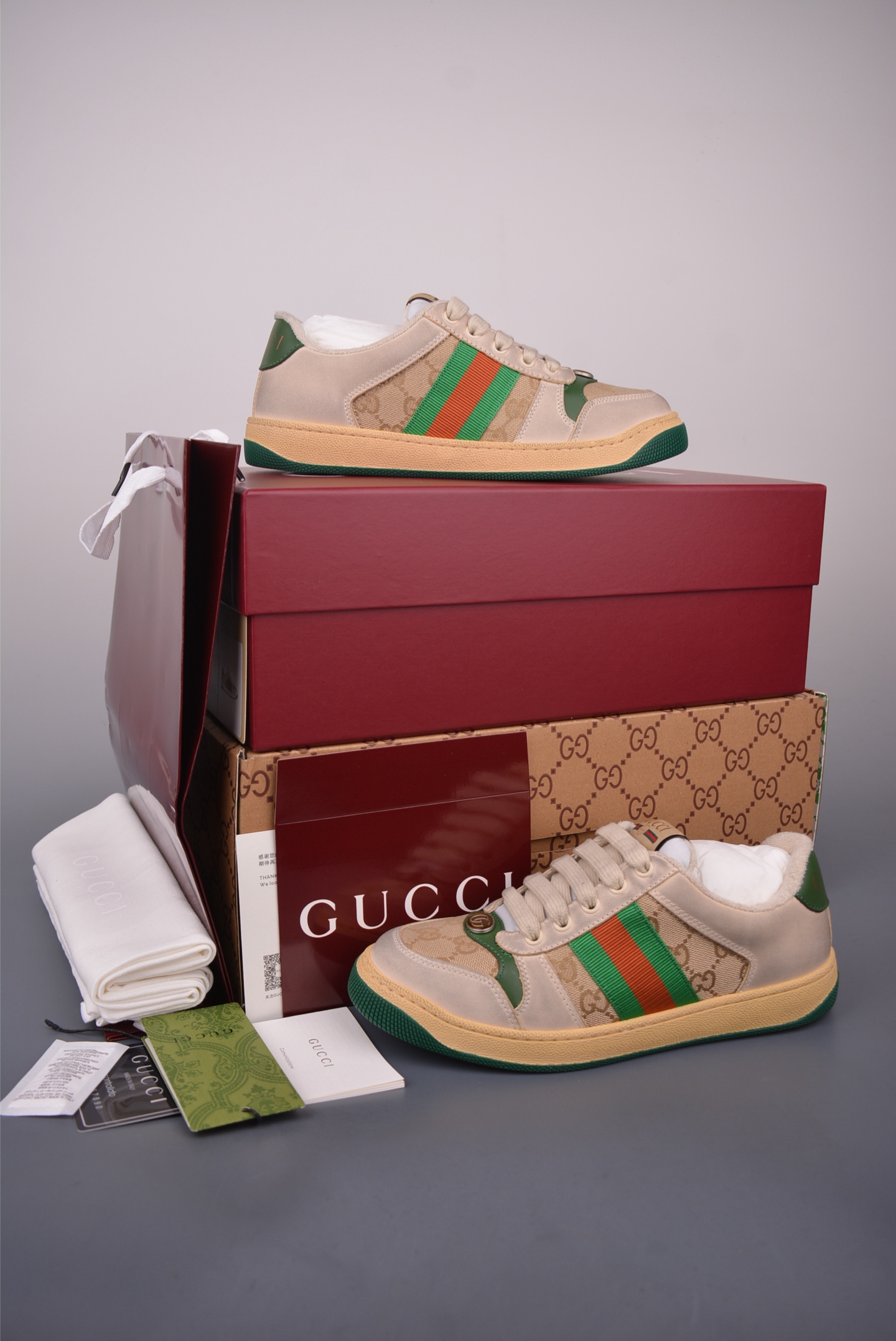 Gucci Screener Sneaker with Vintage Design and Signature Web 6 i1759282513142 3678 0 4