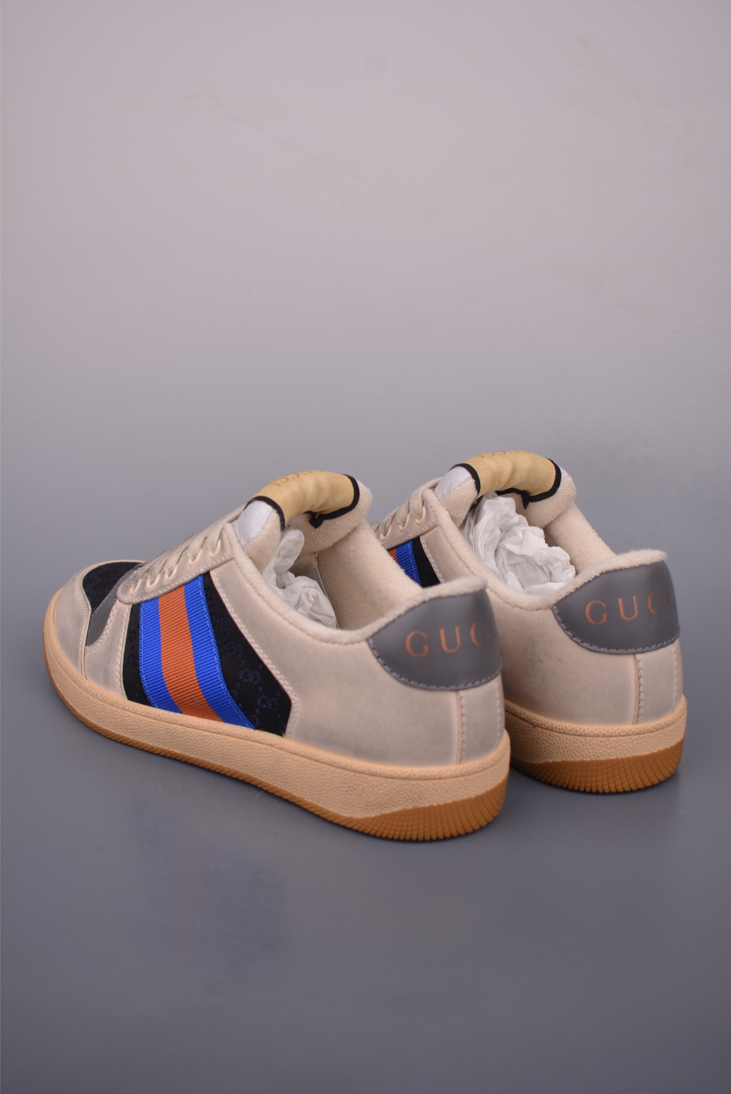 Gucci Screener Leather Sneaker with Enamel Double G - Distressed Finish 3 i1759283020988 6733 0 1