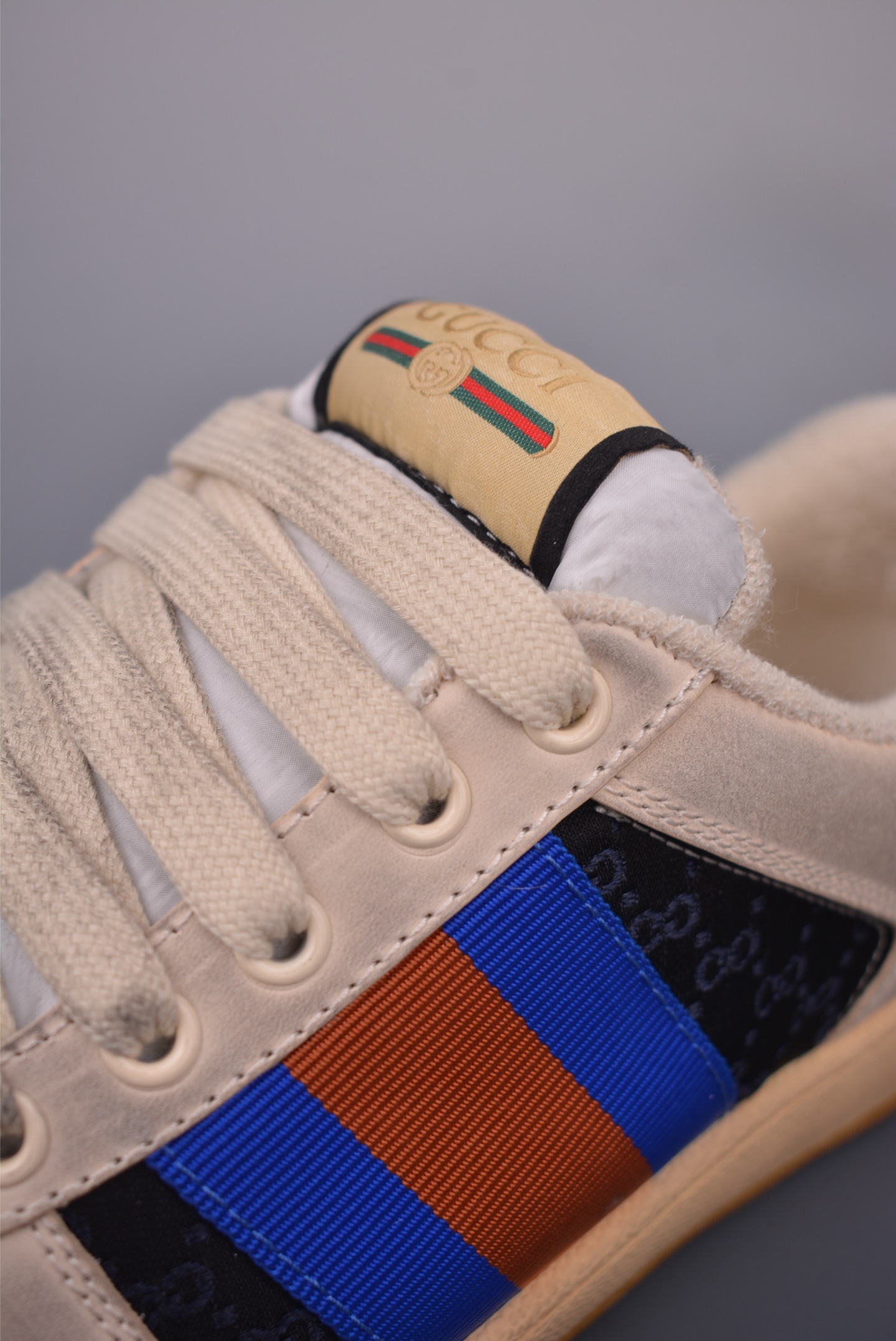 Gucci Screener Leather Sneaker with Enamel Double G - Distressed Finish 8 i1759283031972 7112 0 6