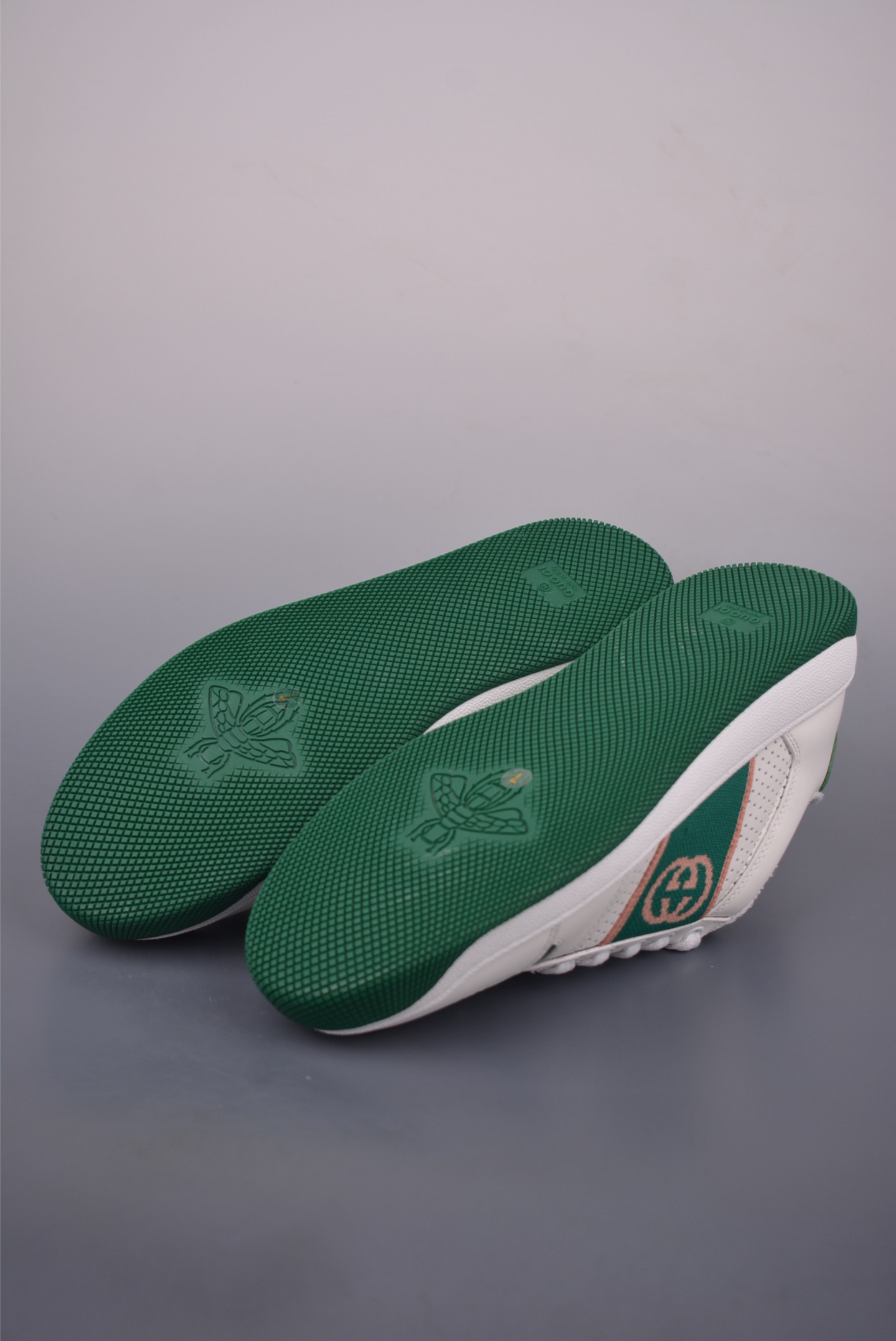 Gucci Screener Leather Sneaker with Green and Orange Web and Enamel Detail 3 i1759283232747 9147 0 2