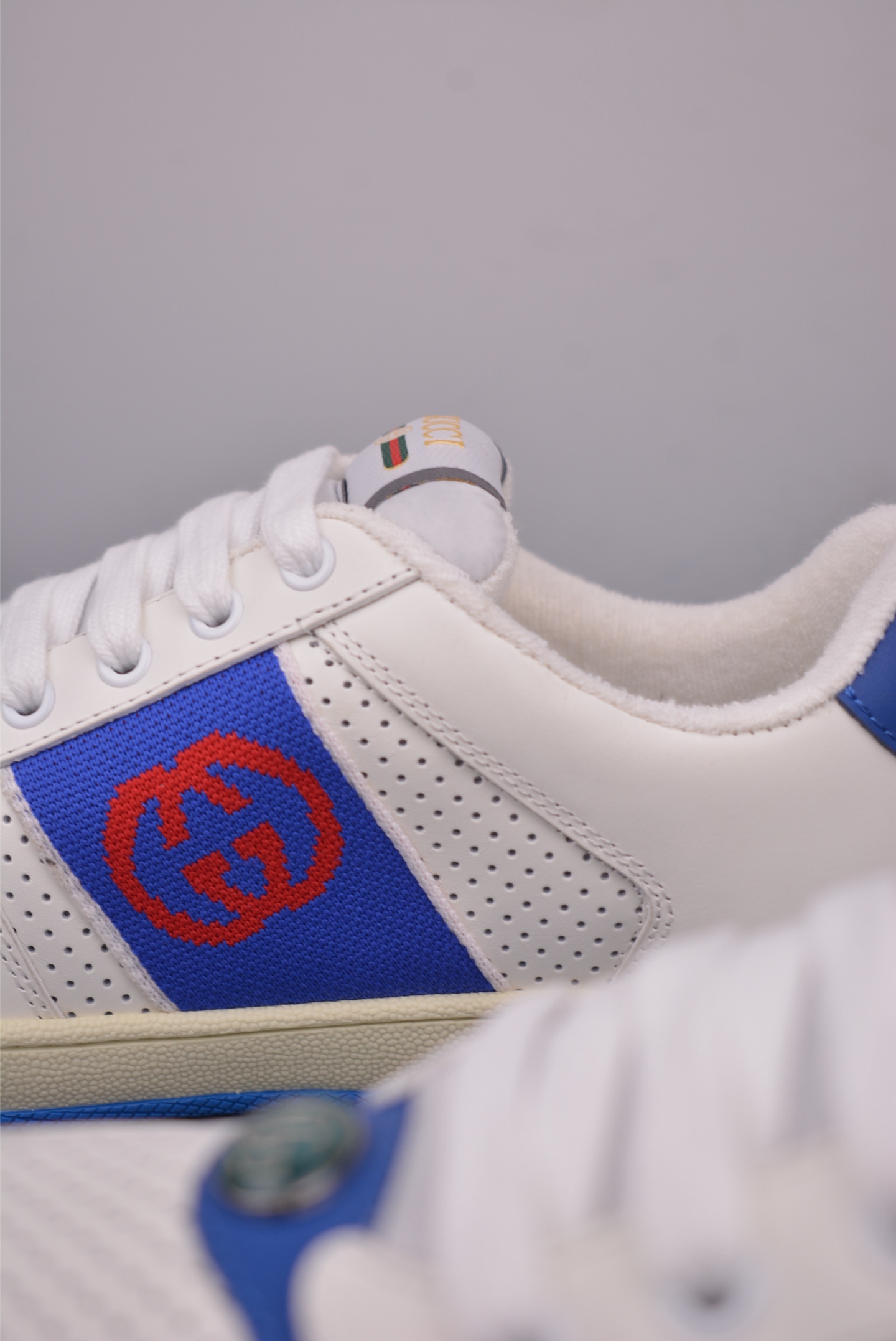 Gucci Screener Leather Sneaker With Interlocking G - Men's Athletic Shoe 9 i1759283484982 4950 0 7