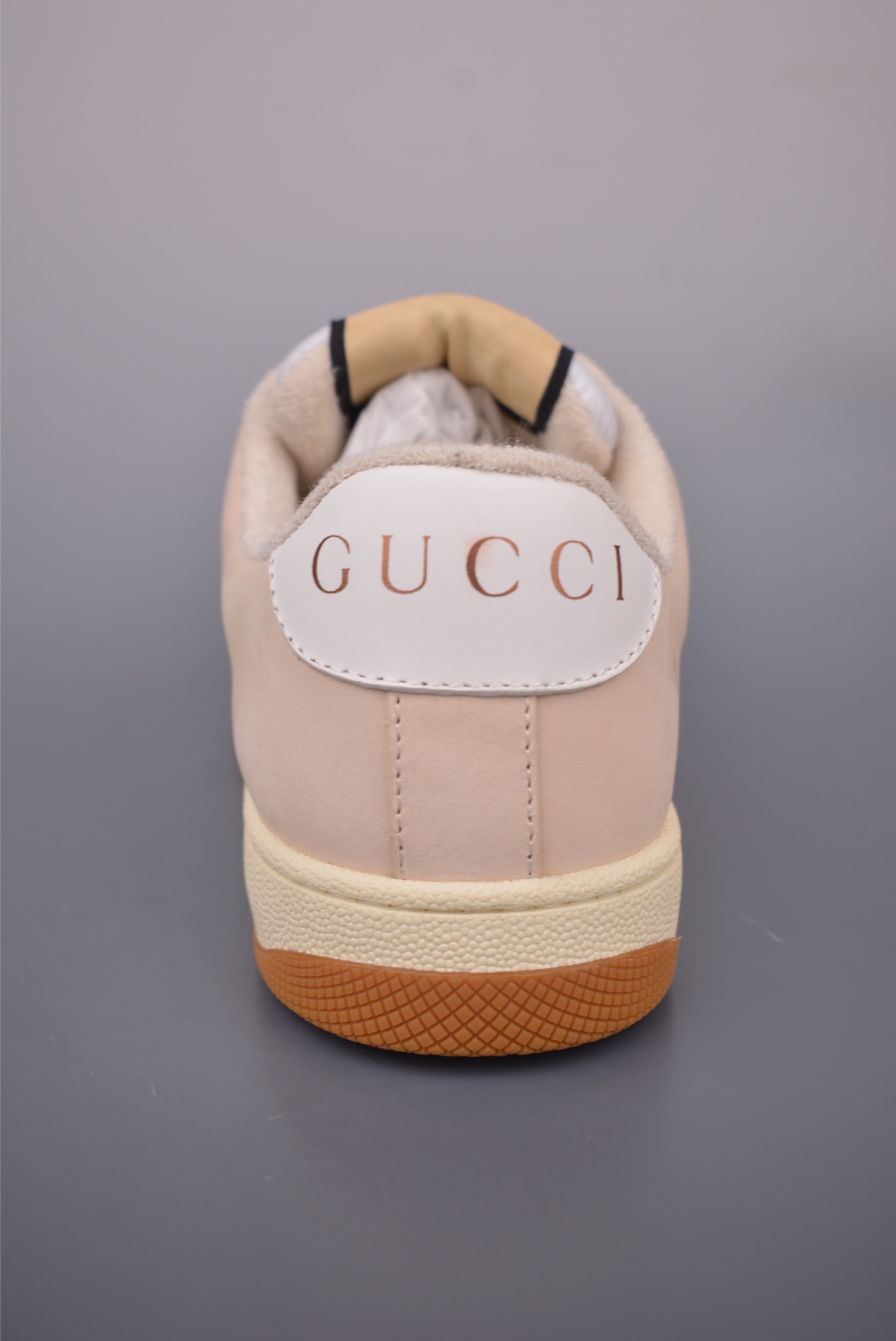 Gucci Screener Sneaker Dirty Effect Leather Trim GG Canvas -Pink/Green 5 i1759283535805 7699 0 3