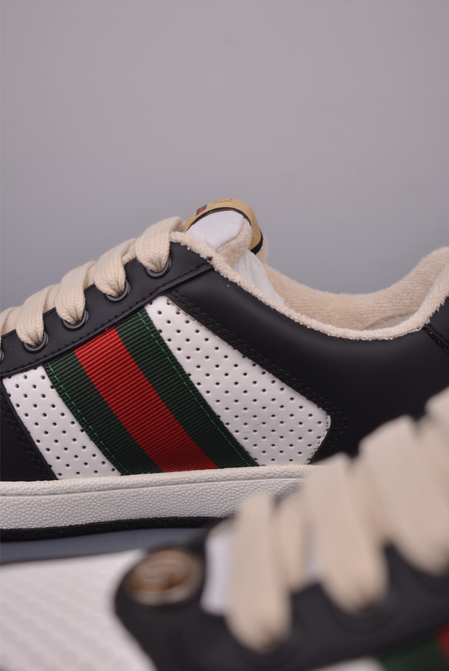 Gucci Screener Sneakers - Distressed Leather, Iconic Stripe, Fashionable Comfort 9 i1759283575942 8409 0 7