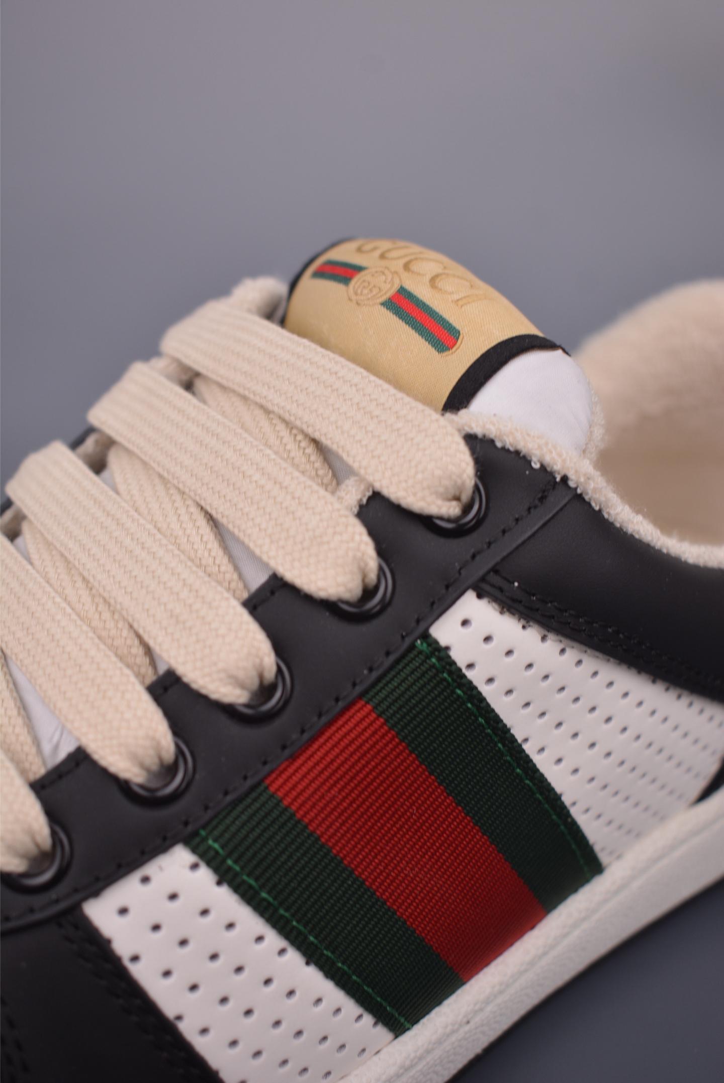 Gucci Screener Sneakers - Distressed Leather, Iconic Stripe, Fashionable Comfort 8 i1759283575953 4697 0 6