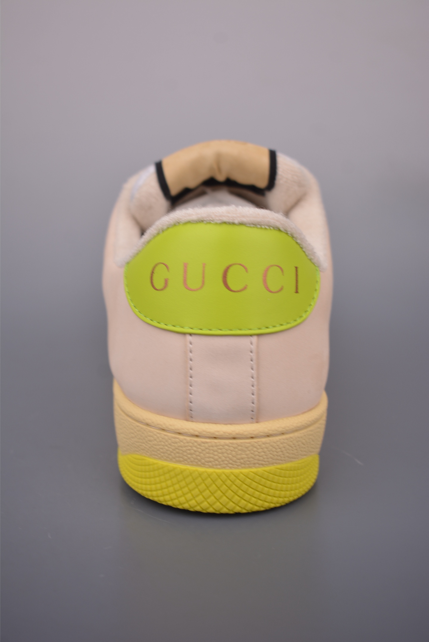 Gucci Screener Sneaker With Vintage Effect, Beige and Green - Unisex 4 i1759283607262 1056 0 3