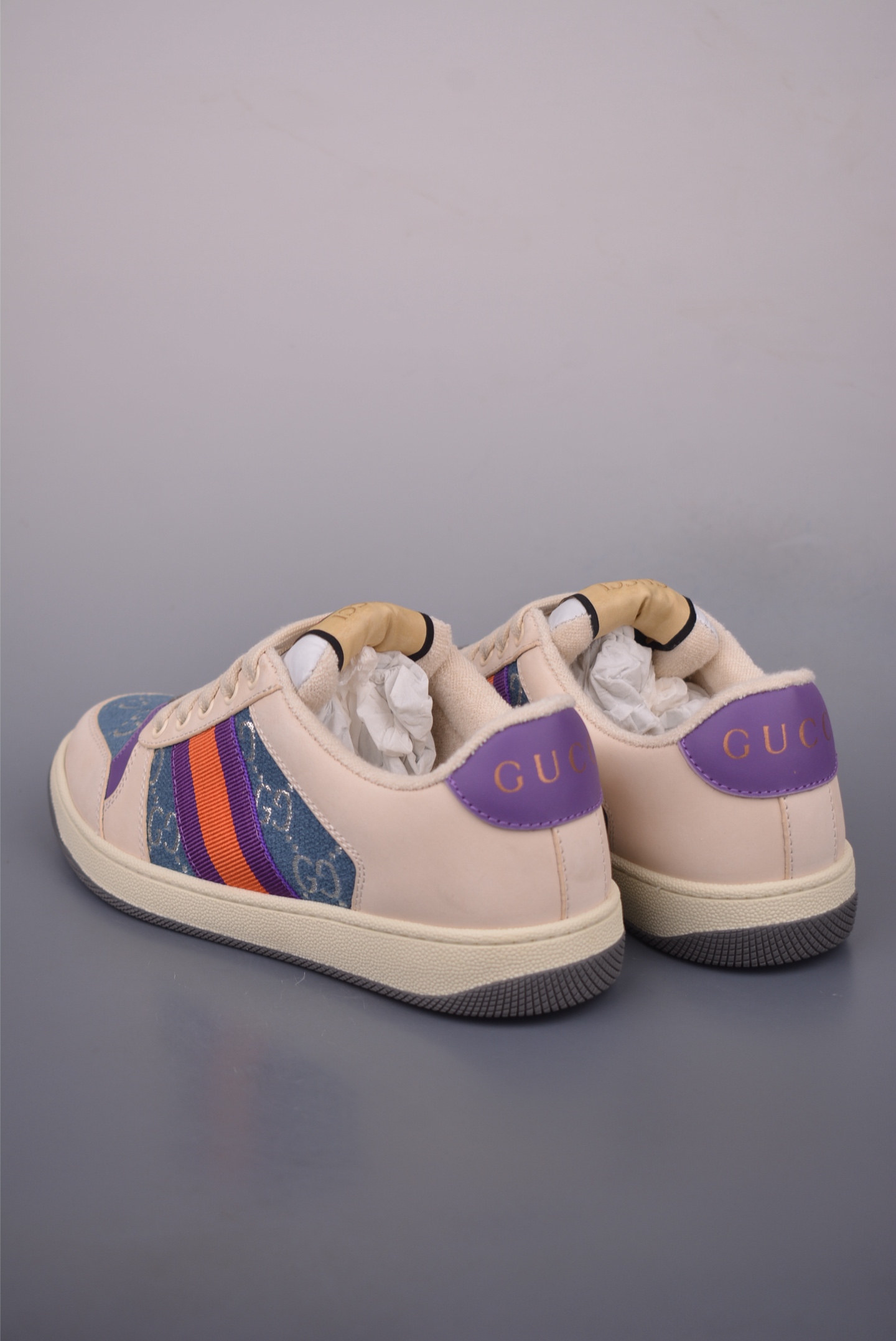 Gucci Screener Sneakers, Leather Trim, Iconic Striped Design, Fashion Forward Style 2 i1759283665664 1382 0 1
