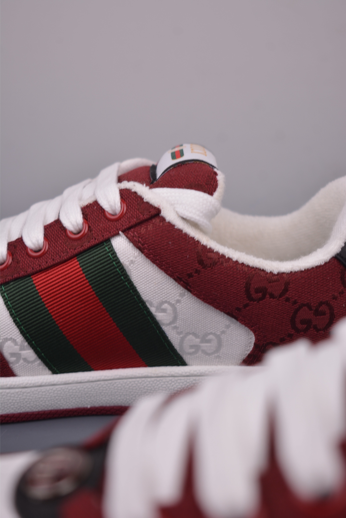 Gucci Screener Leather Sneakers - Burgundy and White, Iconic Style 8 i1759283769064 9119 0 7