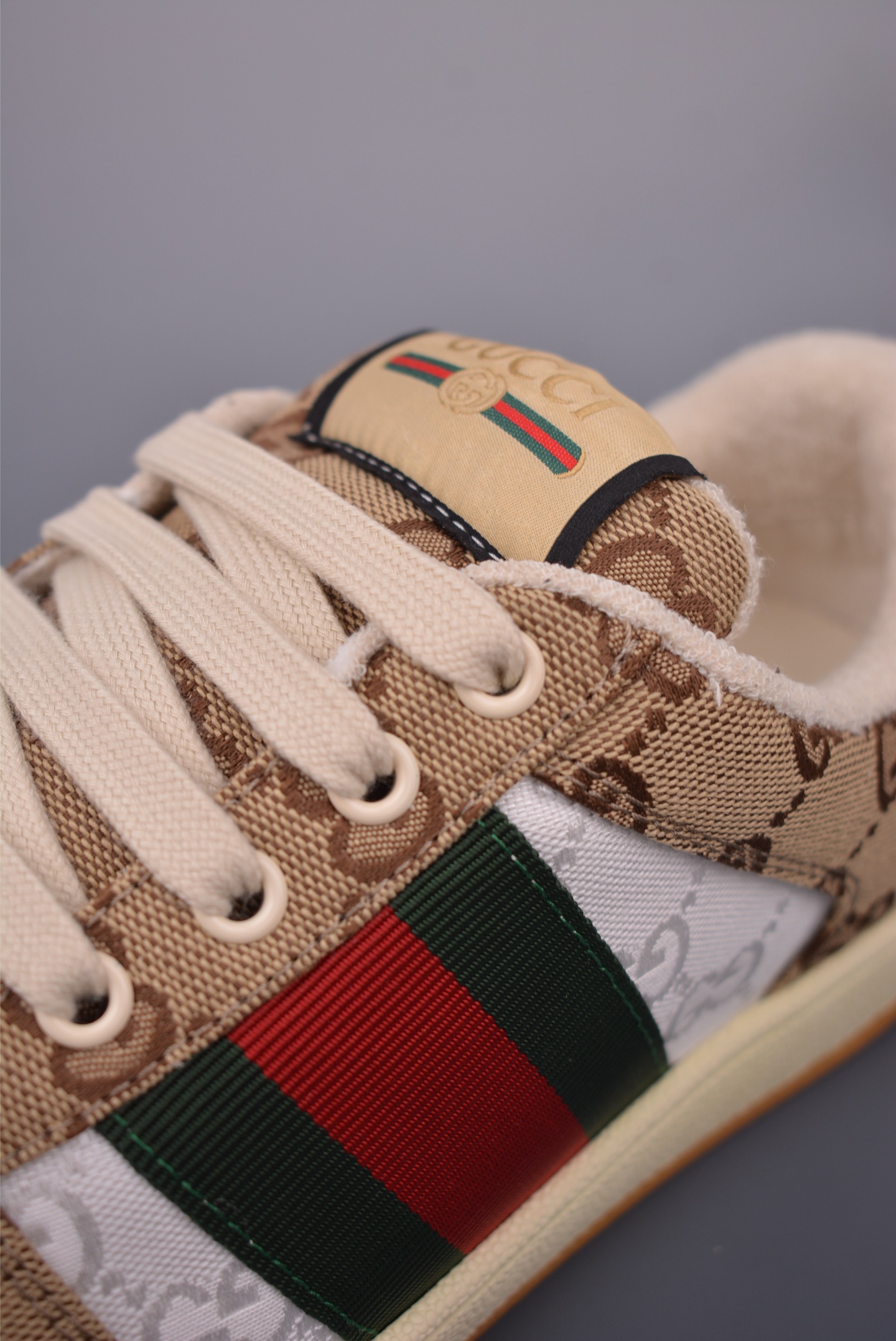 Gucci Screener Sneakers, Distressed Leather Trim with Vintage Inspired Design 8 i1759283841351 7228 0 6