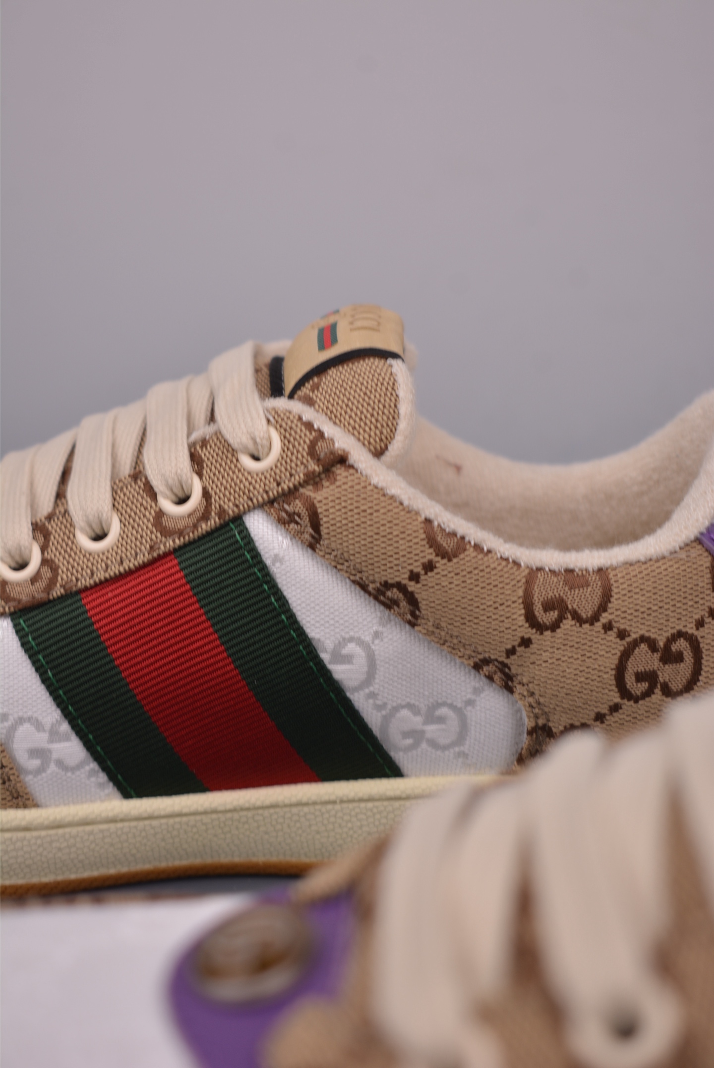 Gucci Screener Sneakers, Distressed Leather Trim with Vintage Inspired Design 9 i1759283845629 8238 0 7
