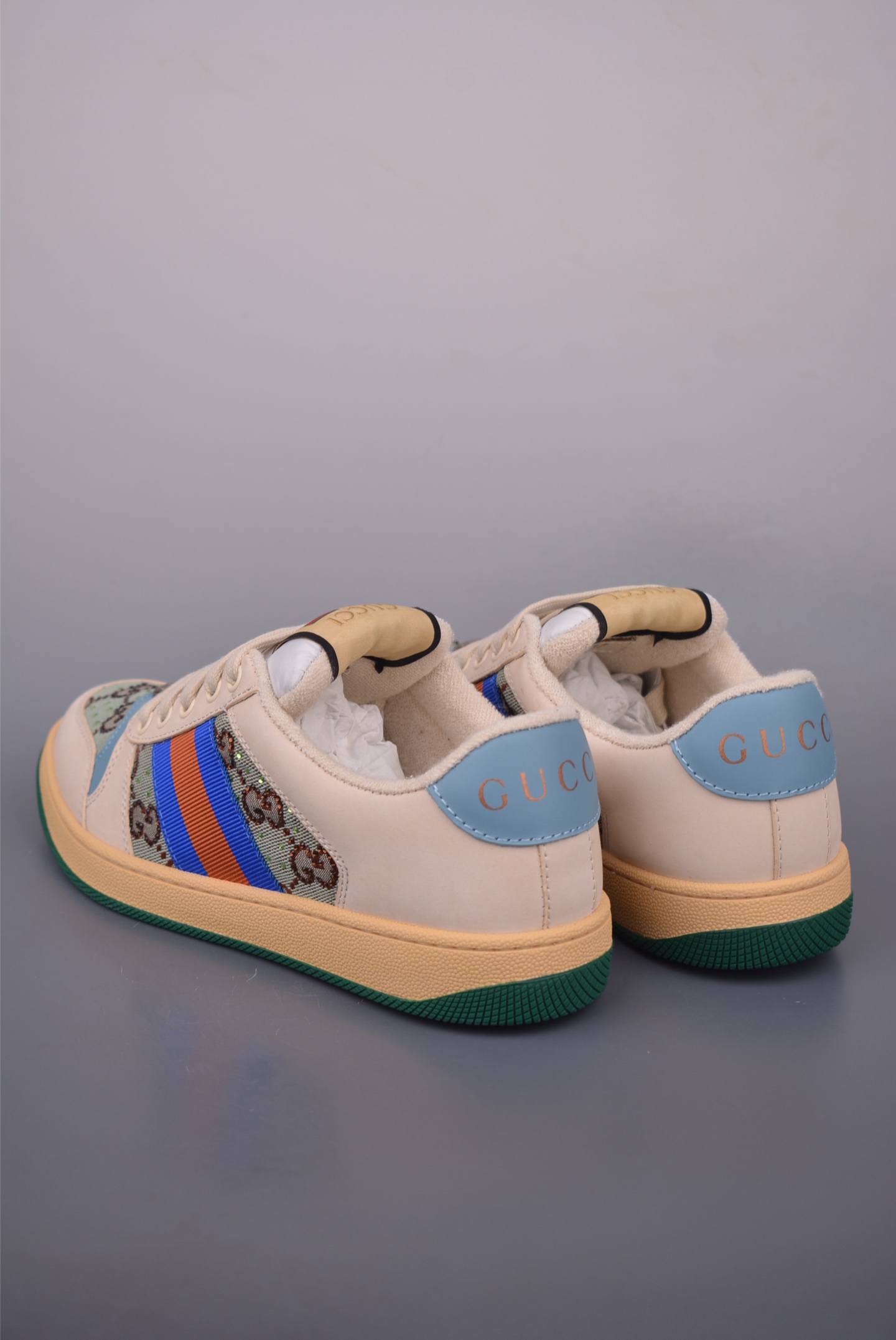 Gucci Screener Sneakers, Distressed Leather, Enamel Detail, and Iconic Striped Design 3 i1759283915177 2383 0 1