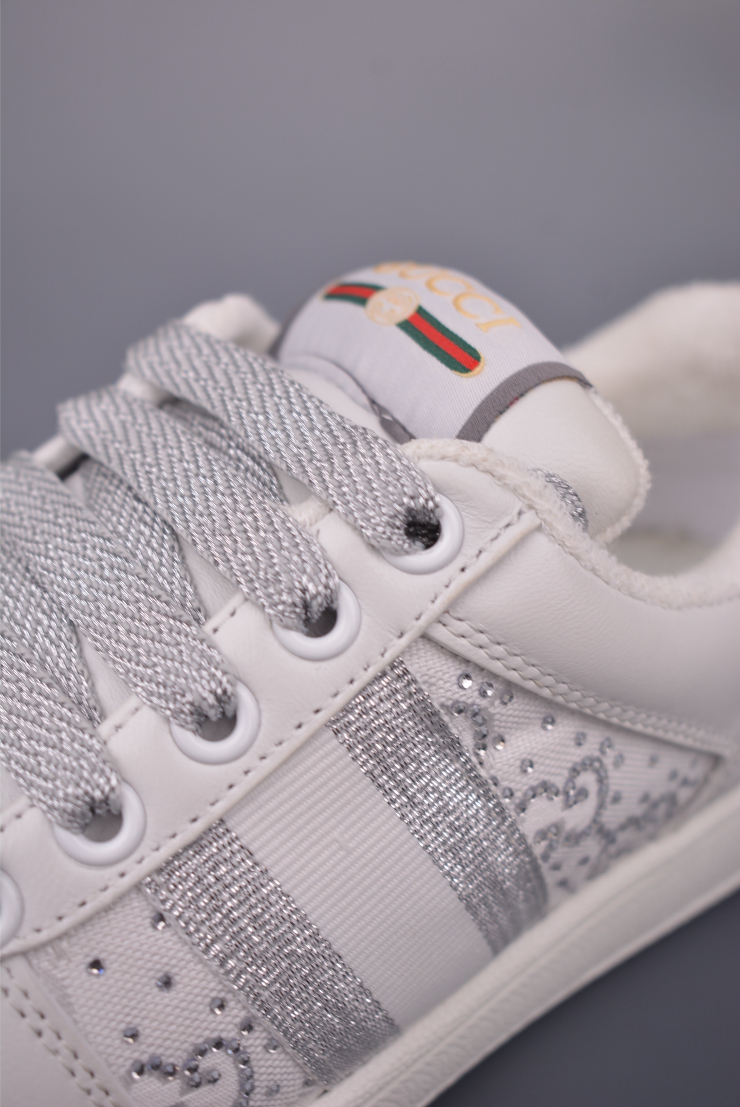 Gucci Screener Sneakers - White Leather, Enamel Buckle, Distressed Finish 8 i1759284025460 1853 0 6